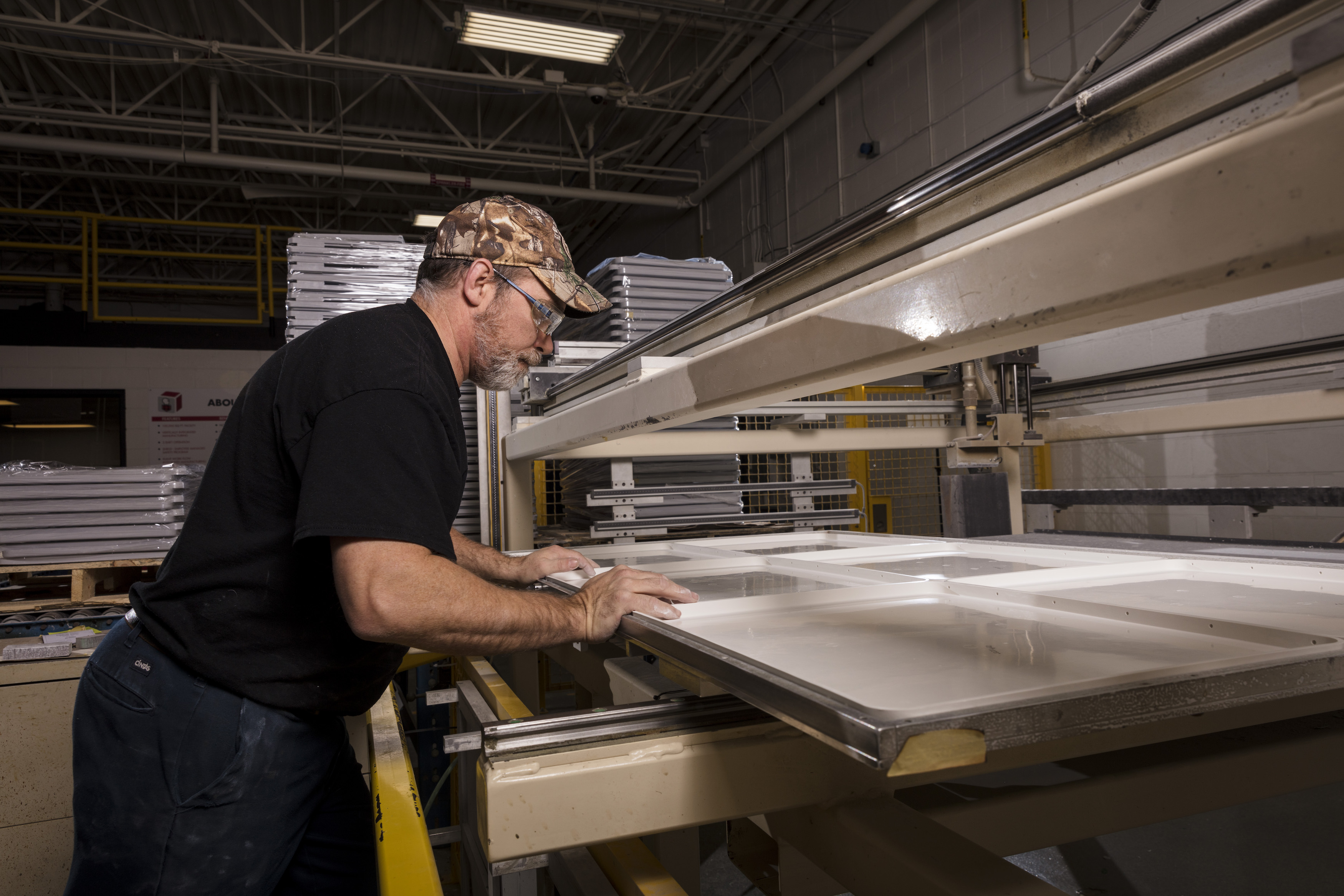 stahlin employee with enclosure lids
