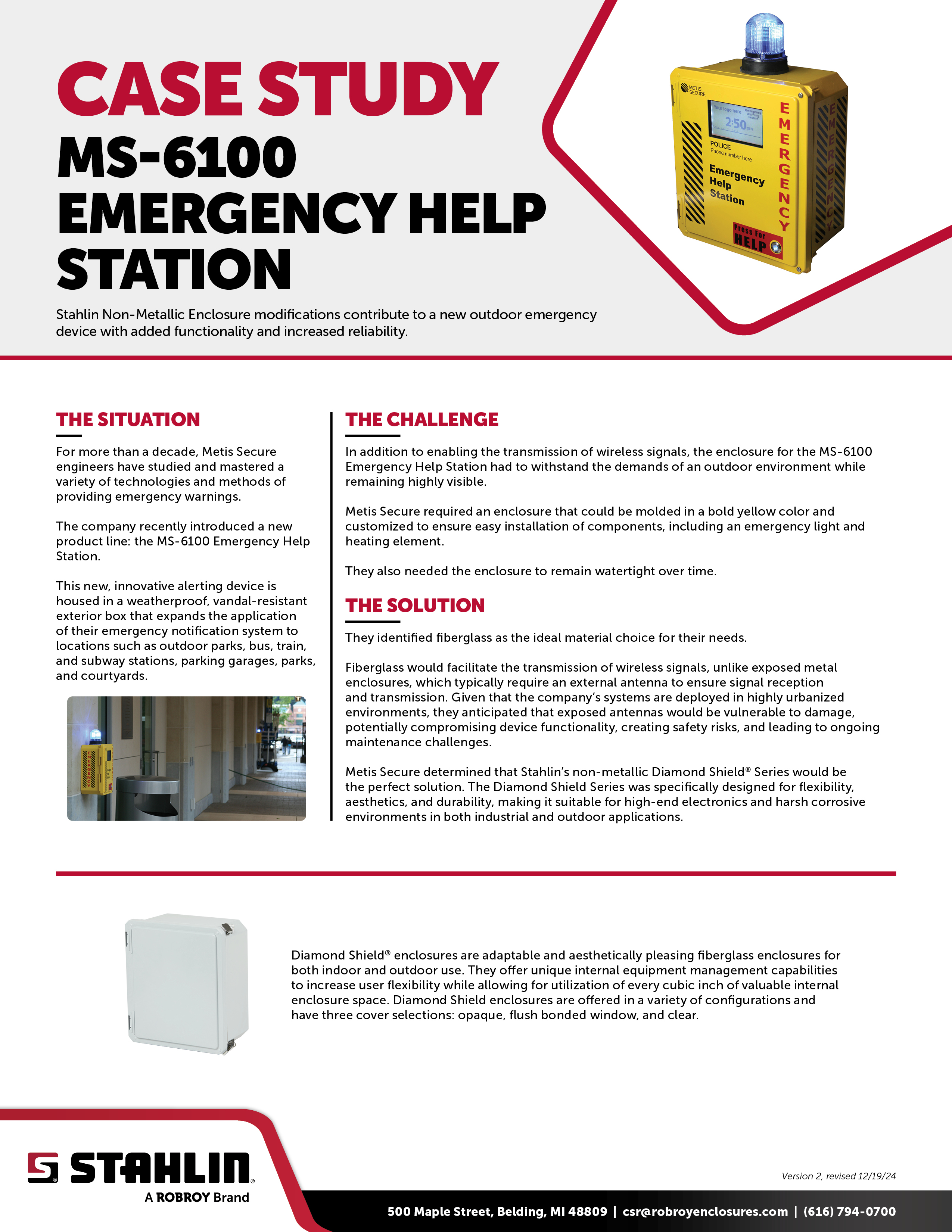 Metis Secure MS-6100 Emergency Help Station Case Study Cover