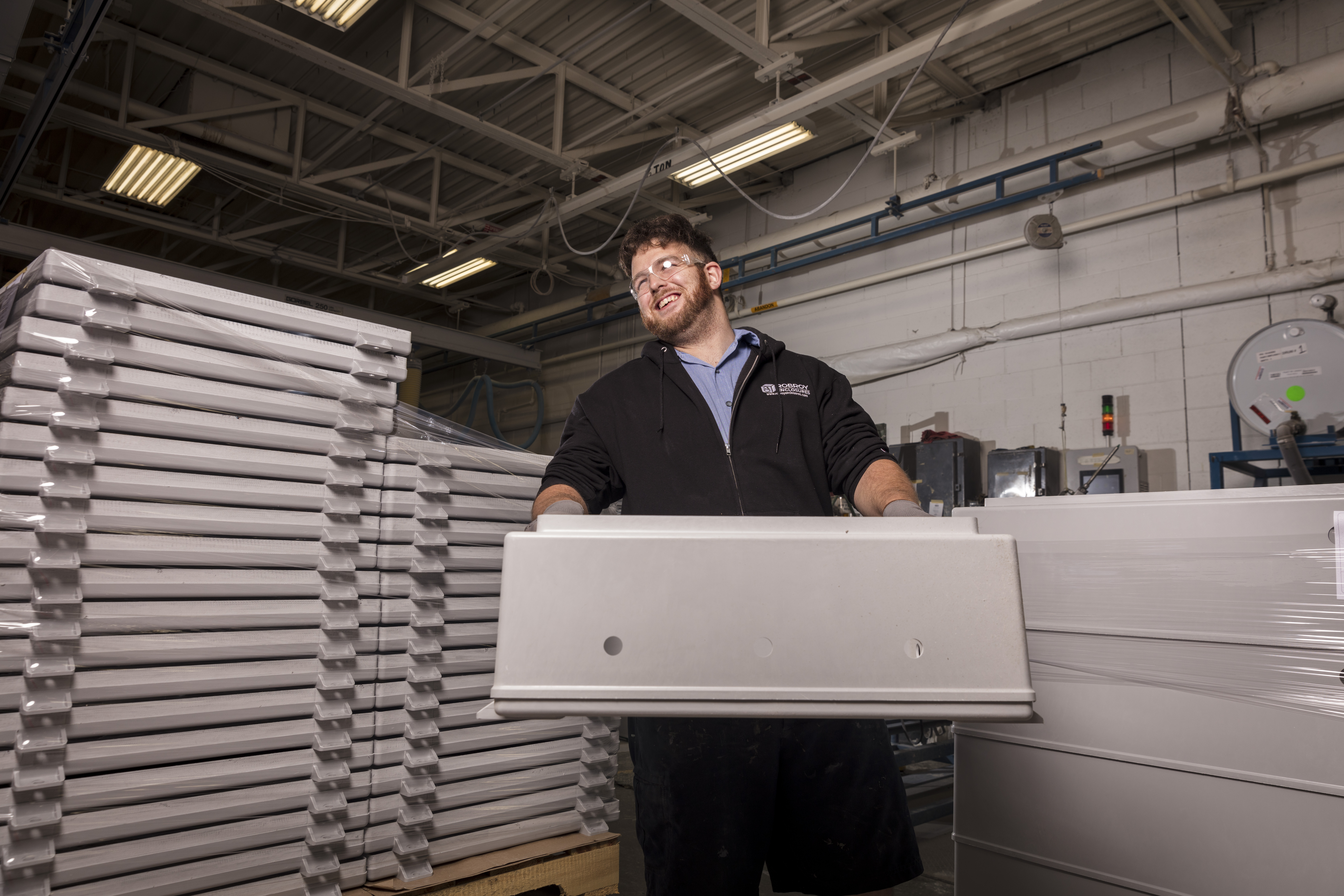 Stahlin employee moving enclosure