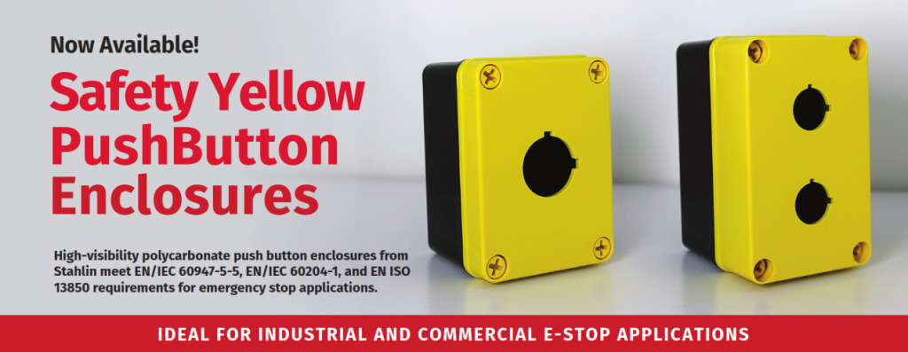 Stahlin Yellow PushButton Enclosures