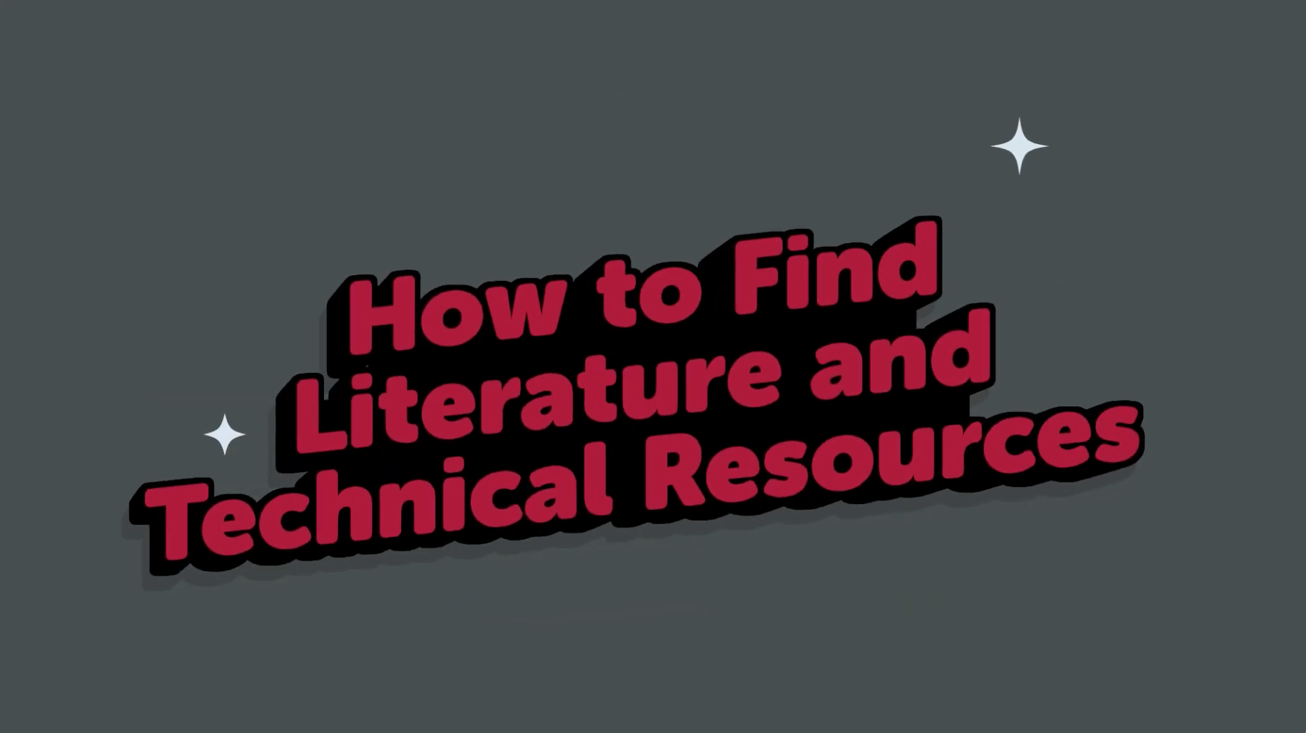 How to Find Literature and Technical Resources Thumbnail