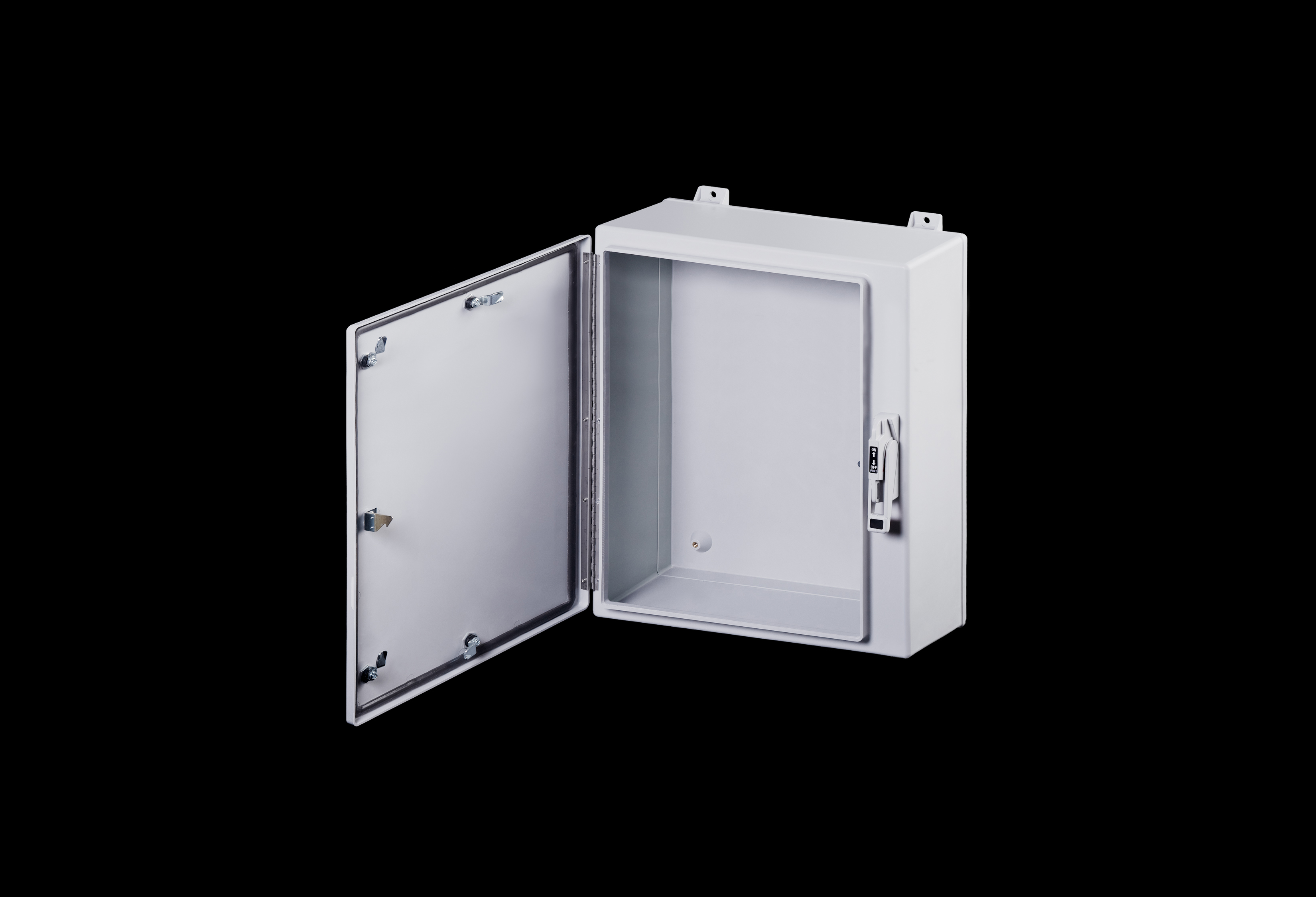 C3024-QFL-Open.jpg Fiberglass Control Disconnect Series Enclosure 30 x 24 x 10 Inches with Opaque Cover by Stahlin