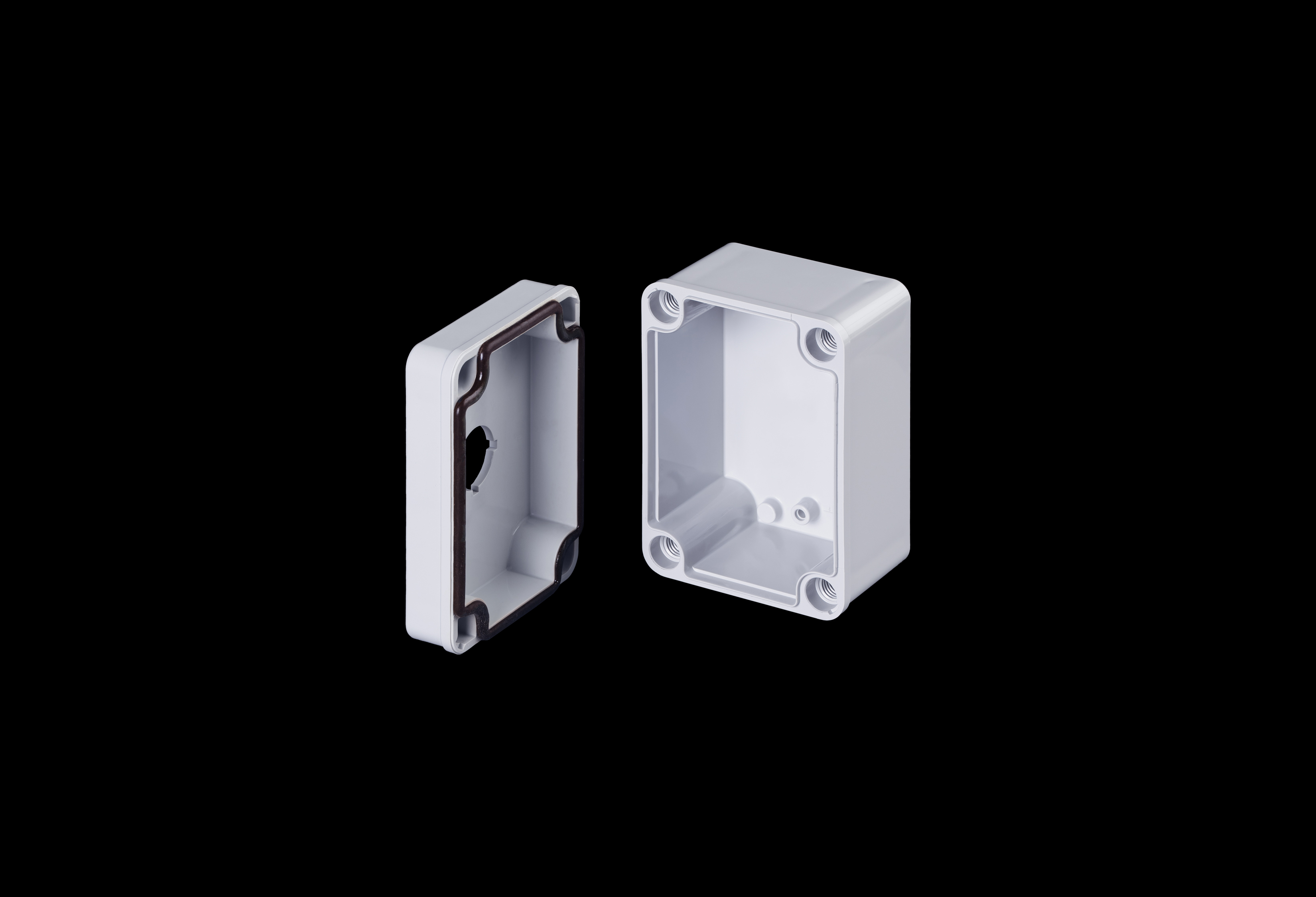 Polycarbonate Enclosure  4 x 3 x 2 Inches Push Button Series 1 Hole 30 mm with Opaque Lift Off Cover by Stahlin