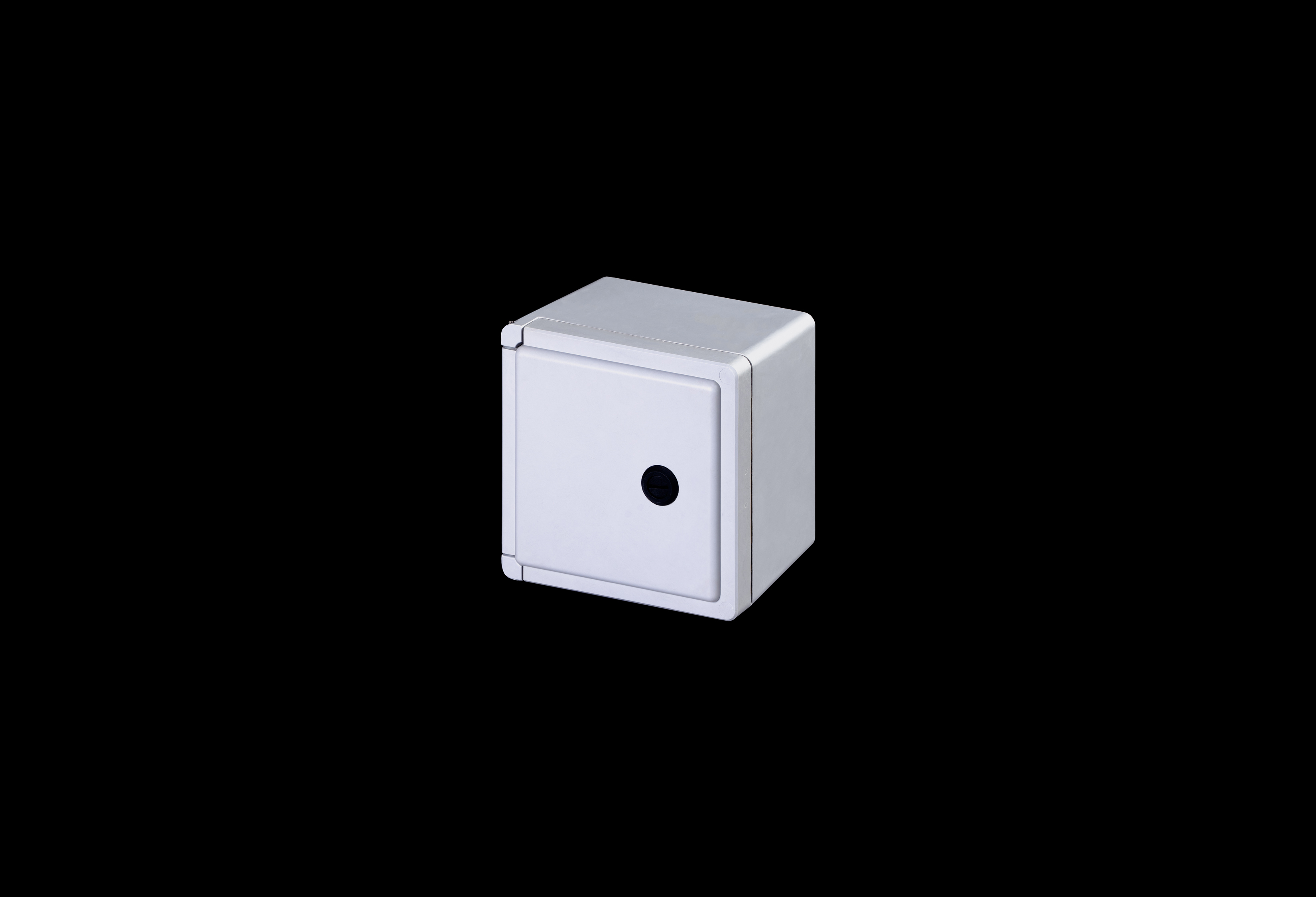 CL707HL-QFL-Closed.jpg Fiberglass Enclosure 7 x 7 x 5 Inches Classic Series with Hinged, Through Door Latched Opaque Cover by Stahlin