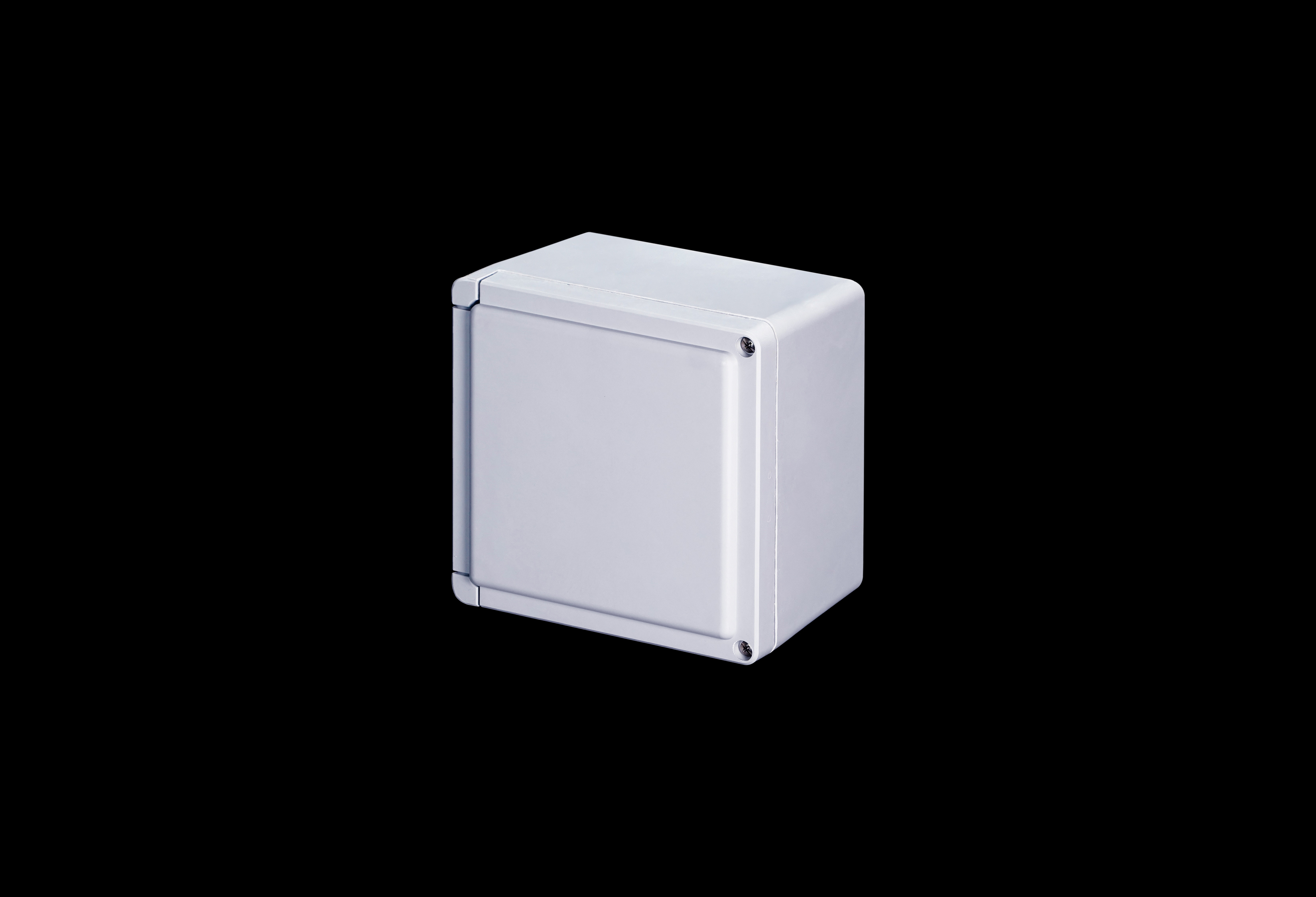 CL707HW-QFL-Closed.jpg Fiberglass Enclosure 7 x 7 x 5 Inches Classic Series with Hinged, Screw Down Opaque Cover by Stahlin