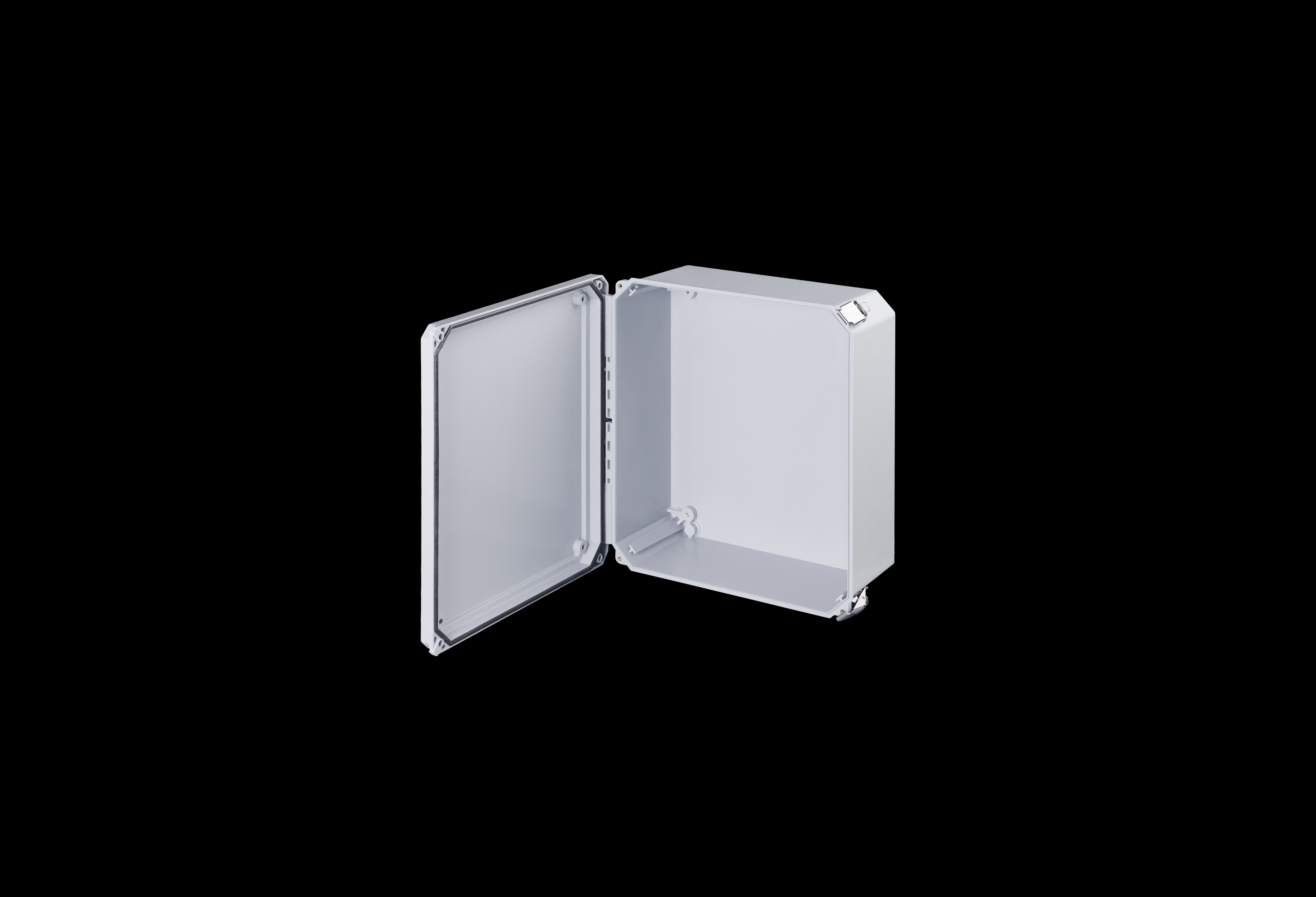 Fiberglass Enclosure 10 x 8 x 6 Inches Diamond Shield Series with Hinged, 2 Lockable Pull Latches Opaque Cover by Stahlin