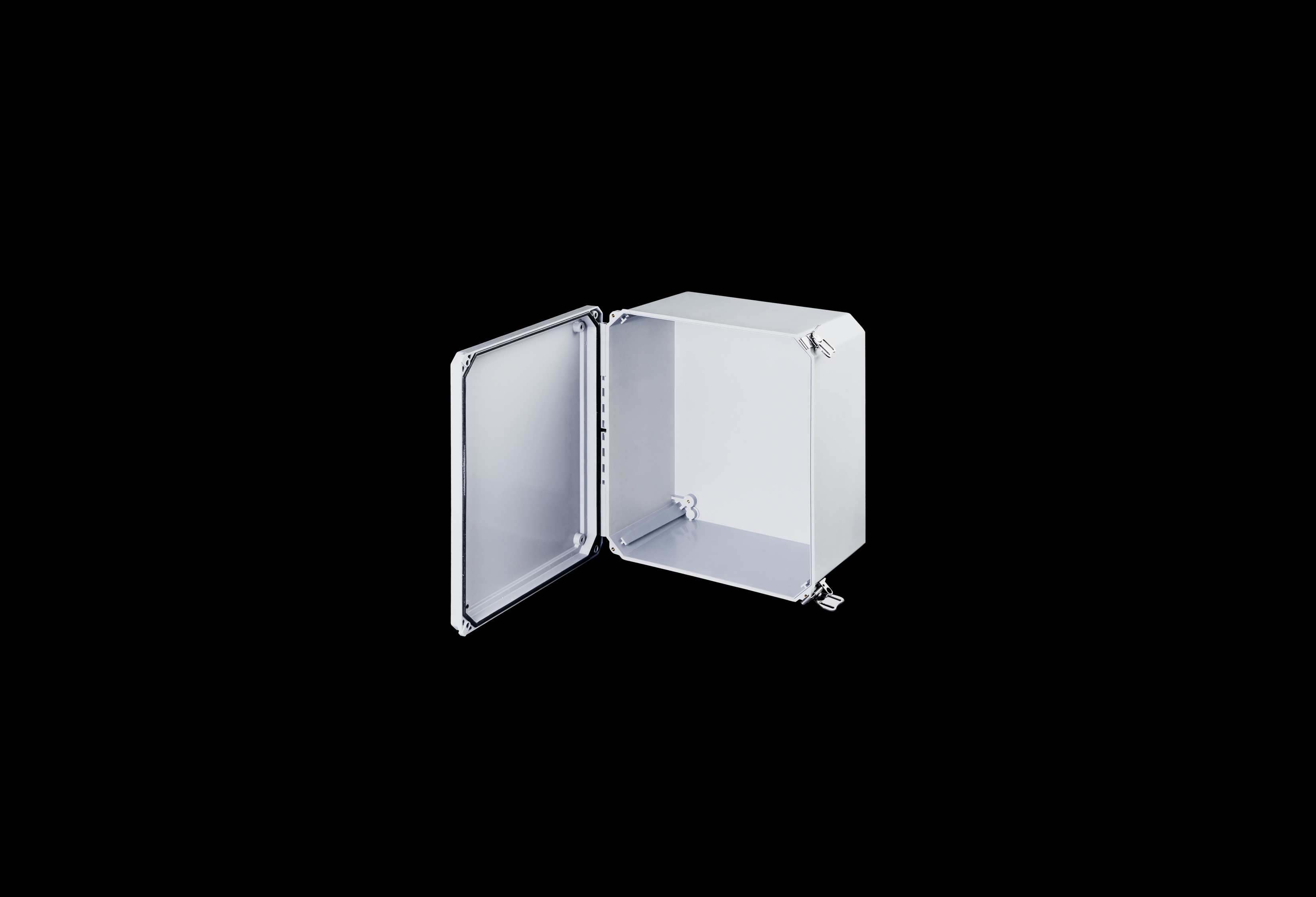 Fiberglass Enclosure 10 x 8 x 6 Inches Diamond Shield Series with Hinged, 2 Lockable Link Latches Opaque Cover by Stahlin