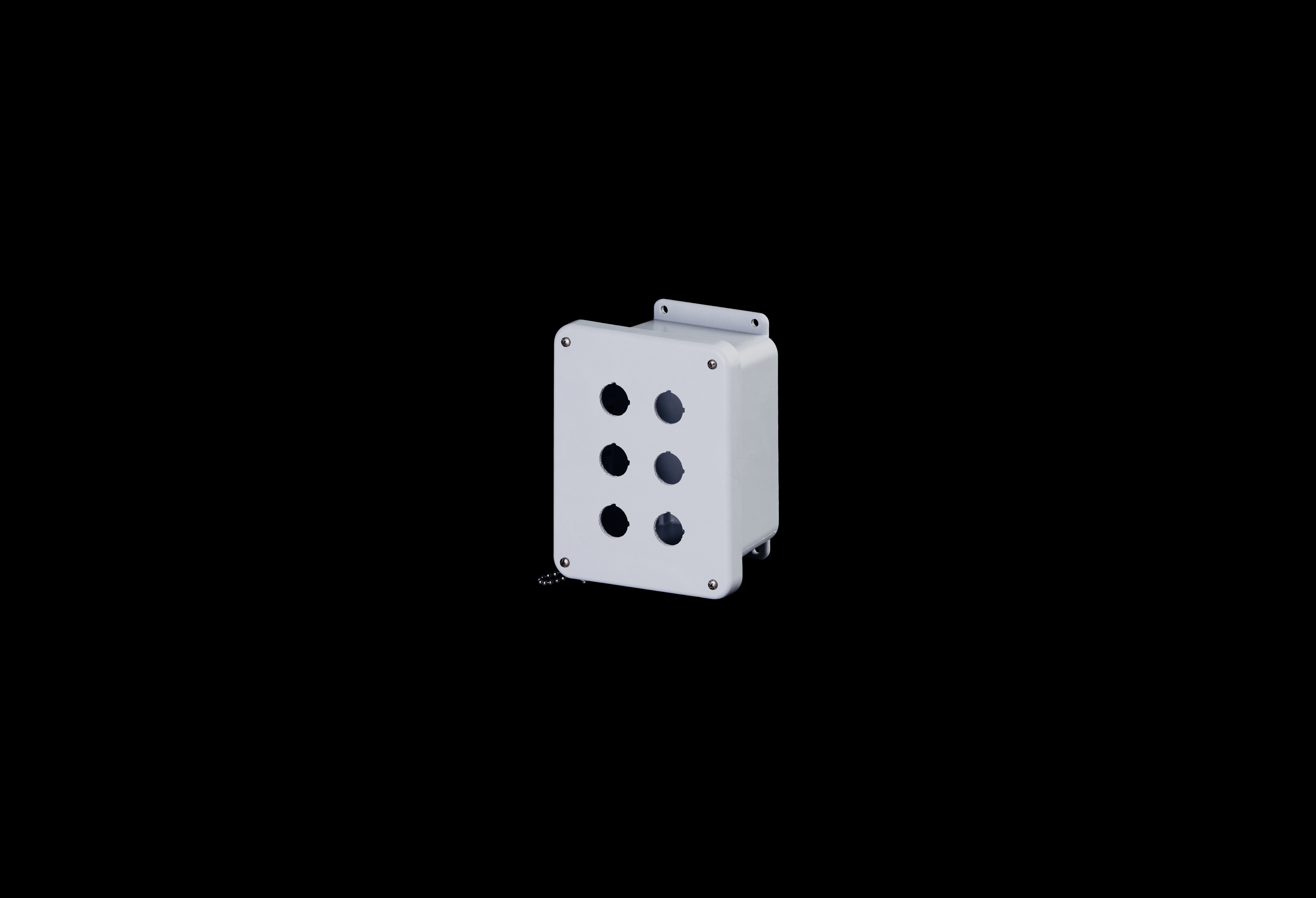 Fiberglass Enclosure 8 x 6 x 4 Inches Push Button Series 6 Hole 30 mm with Opaque Lift Off Cover by Stahlin