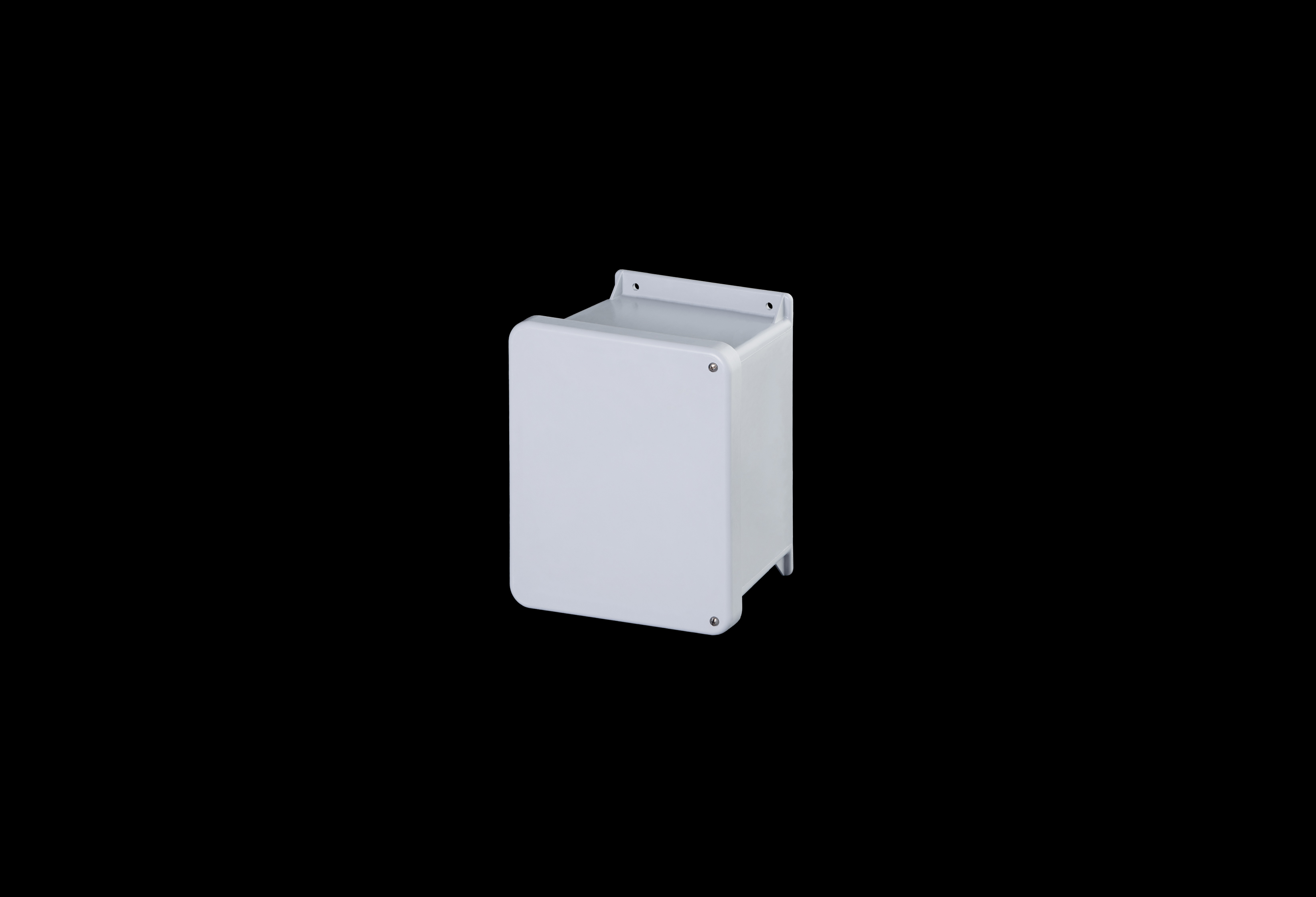 J100806HW-QFL-Closed.jpg Fiberglass Enclosure 10 x 8 x 6 Inches J Series with Hinged, Screw Down Opaque Cover by Stahlin