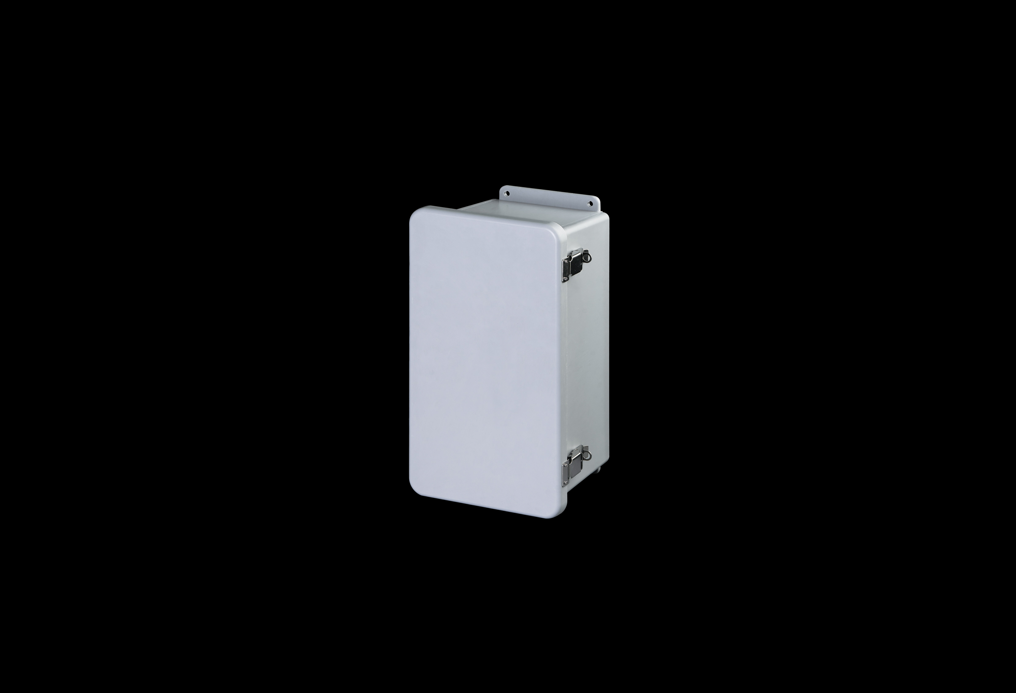 J1407HPL-QFL-Closed.jpg Fiberglass Enclosure 14 x 7 x 6 Inches J Series with Hinged, Latched Opaque Cover by Stahlin