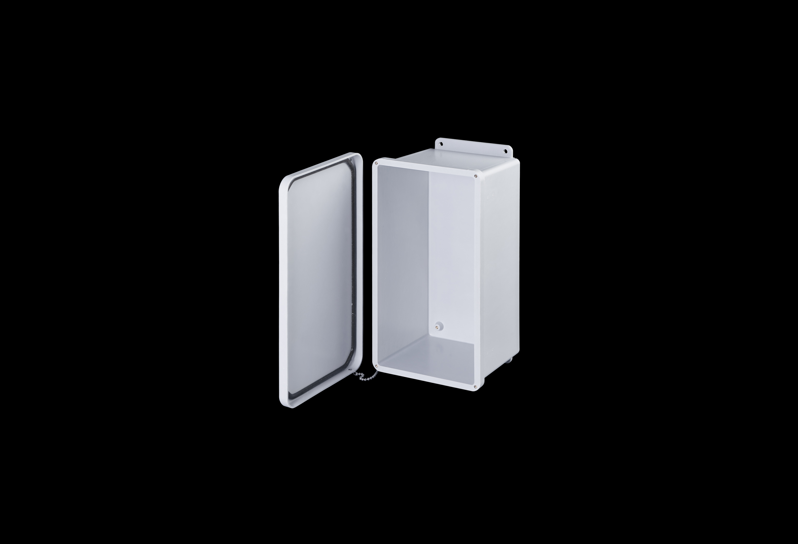 J1407W-QFL-Open.jpg Fiberglass Enclosure 14 x 7 x 6 Inches J Series with Opaque Lift Off Cover by Stahlin
