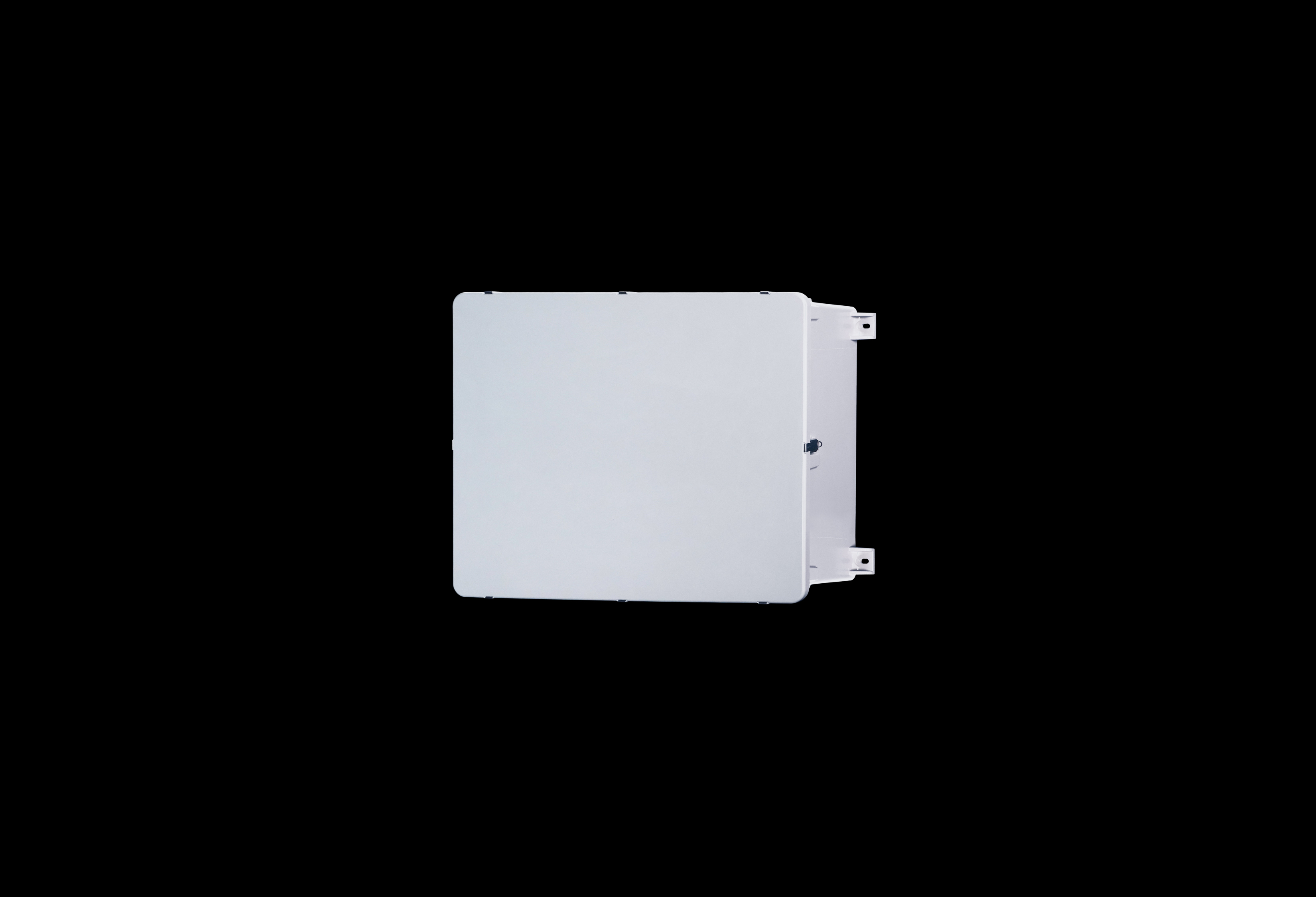 J2430HPL-QFL-Closed.jpg Fiberglass Enclosure 24 x 30 x 10 Inches J Series with Hinged, Latched Opaque Cover by Stahlin
