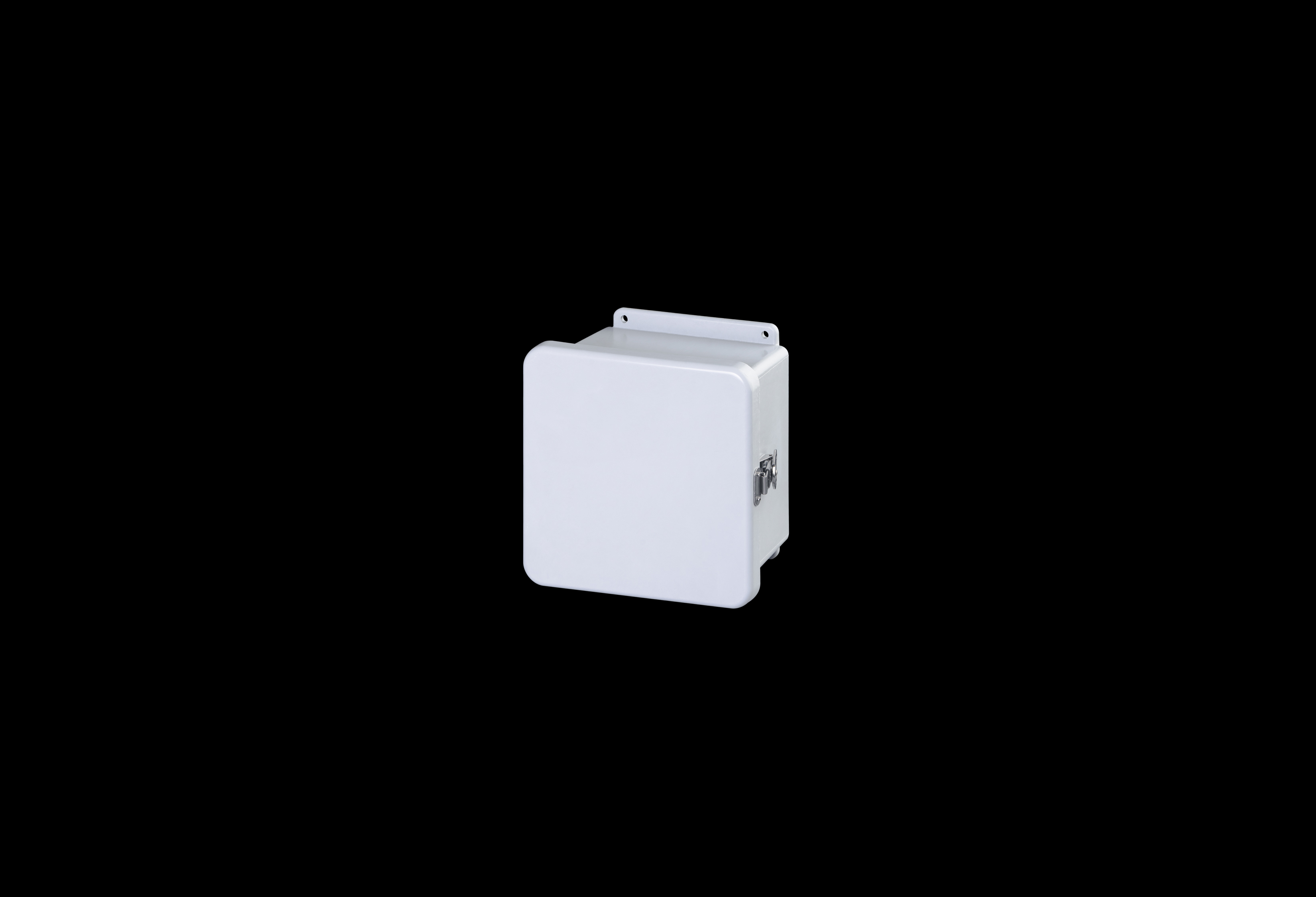 J808HLL-QFL-Closed.jpg Fiberglass Enclosure 8 x 8 x 4 Inches J Series with Hinged, Twist Latch Opaque Cover by Stahlin