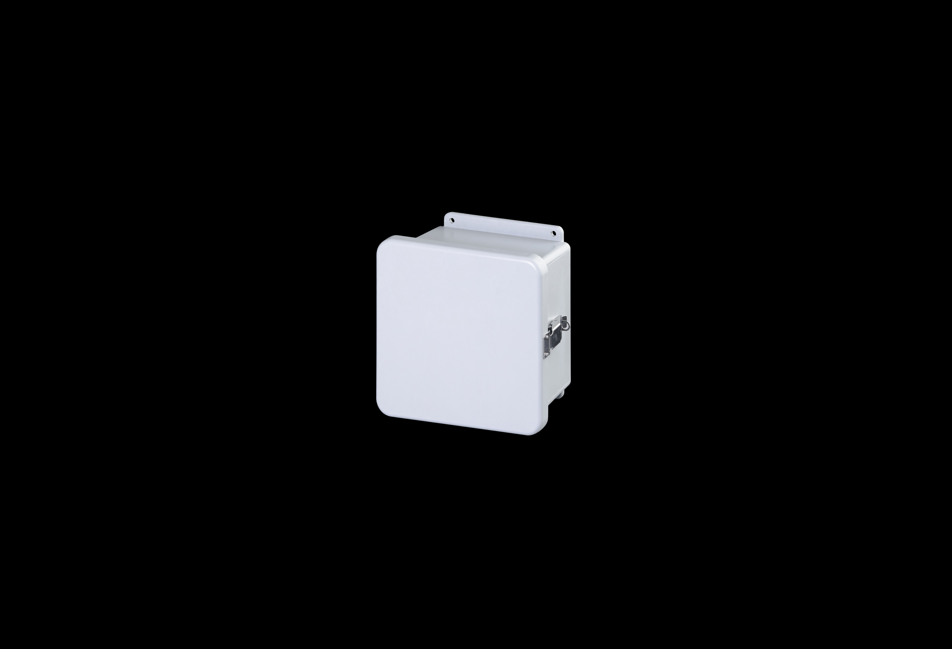 J808HPL-QFL-Closed.jpg Fiberglass Enclosure 8 x 8 x 4 Inches J Series with Hinged, Latched Opaque Cover by Stahlin