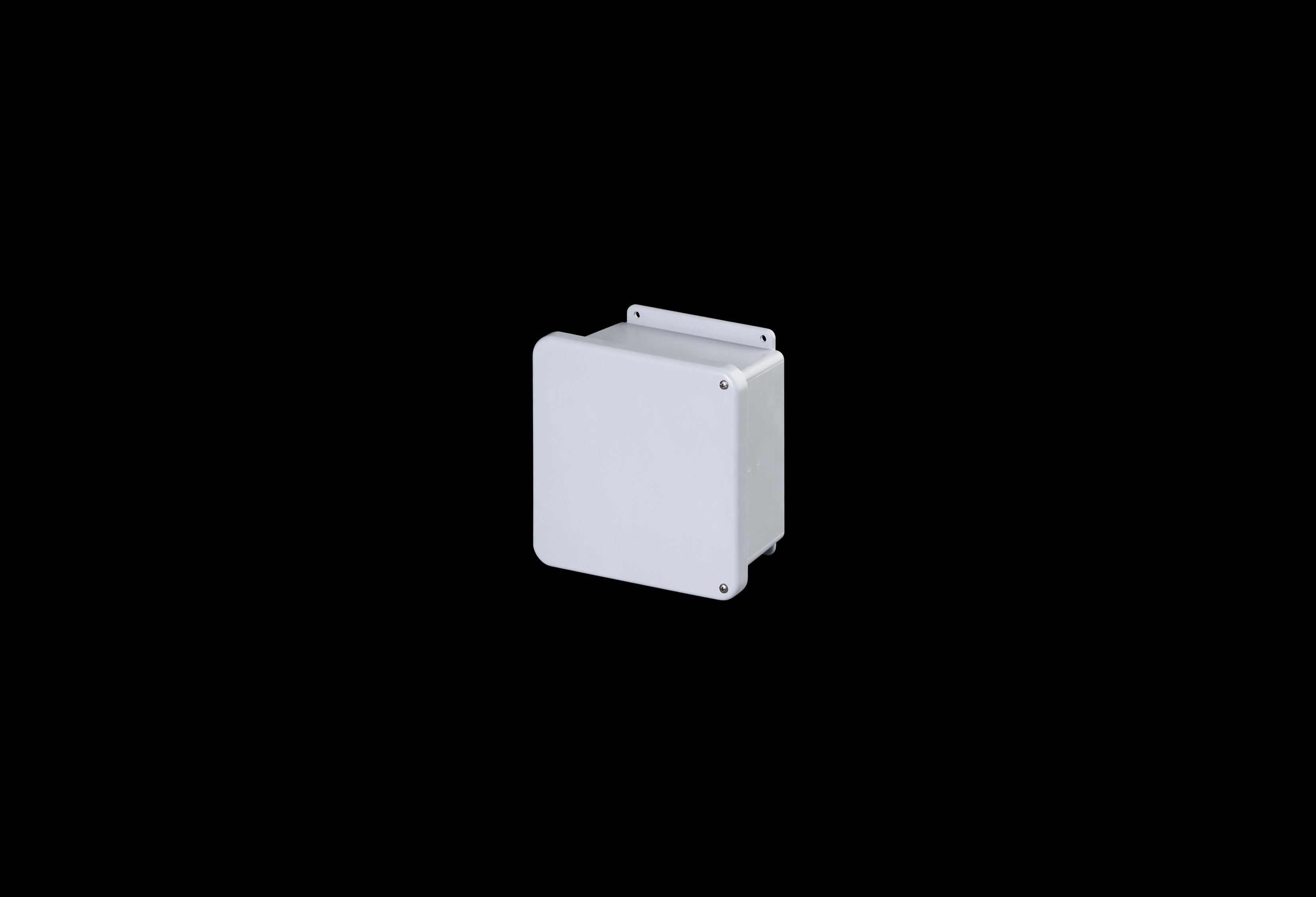 J808HW-QFL-Closed.jpg Fiberglass Enclosure 8 x 8 x 4 Inches J Series with Hinged, Screw Down Opaque Cover by Stahlin