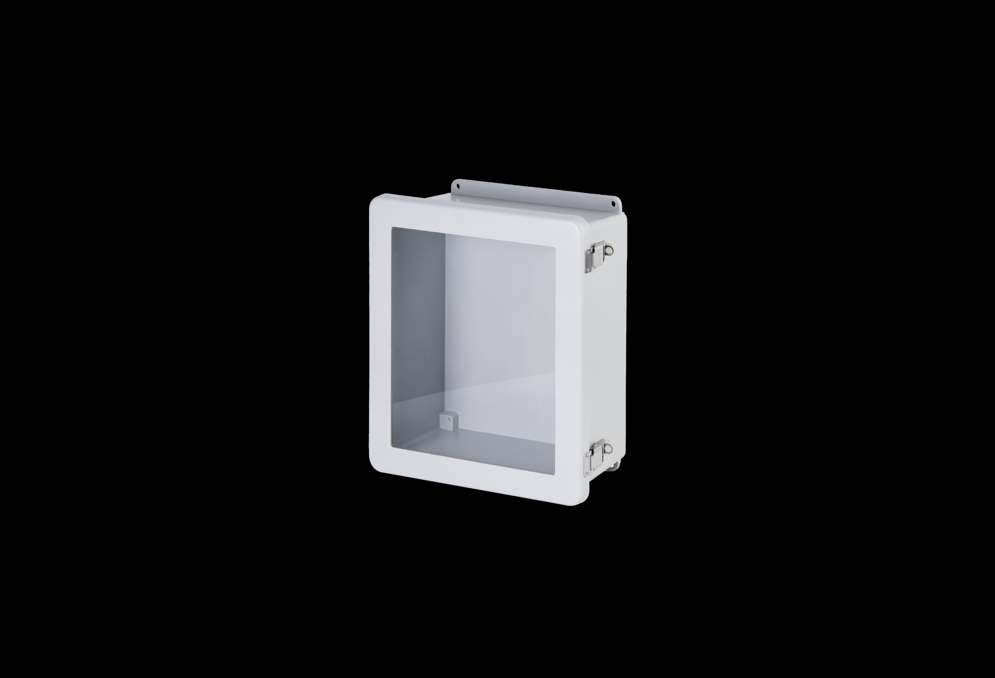 JW1212HPL.jpg Fiberglass Enclosure 12 x 12 x 6 Inches with J Series Window and Hinged, Latched Opaque Cover by Stahlin