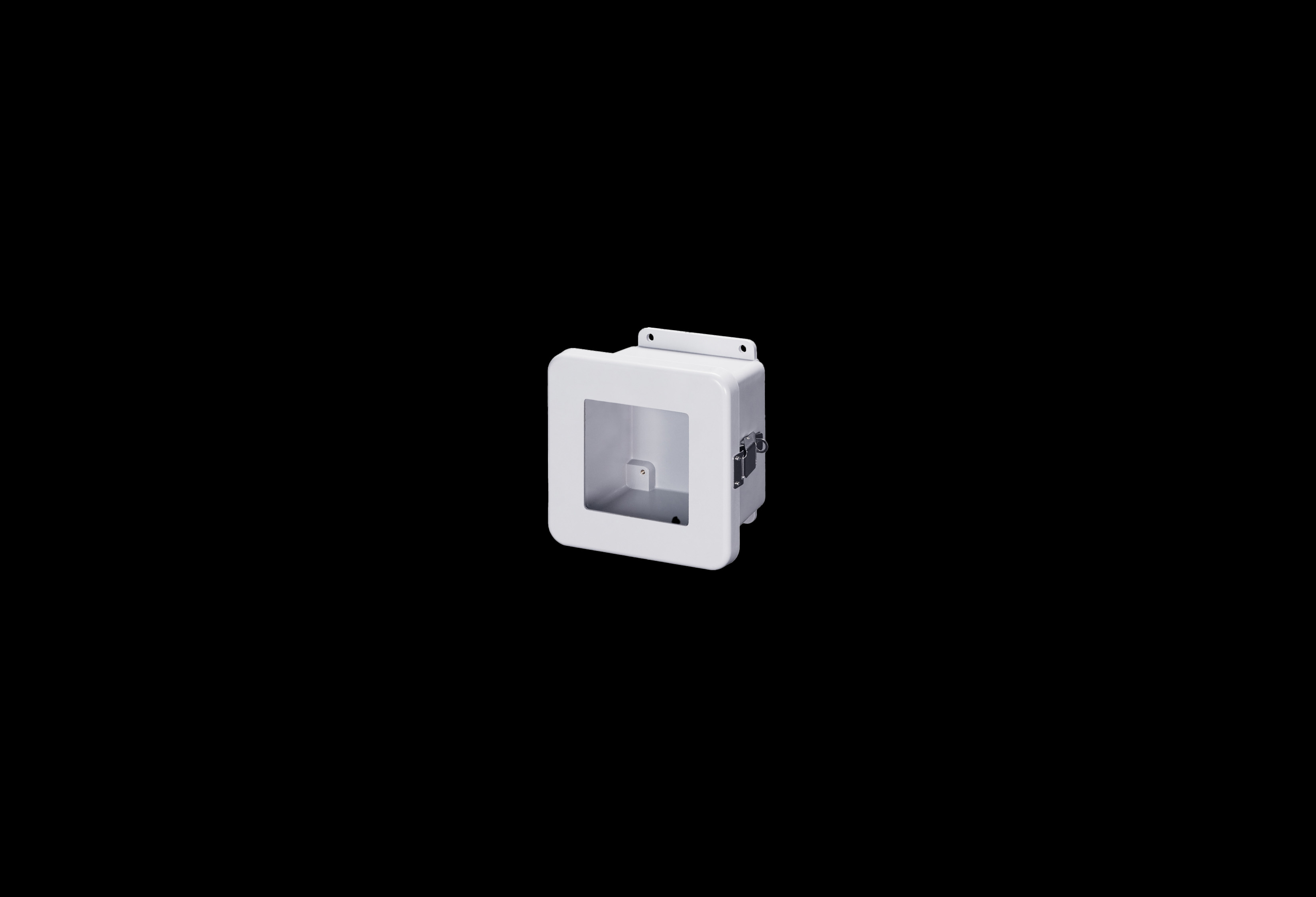 JW808HLL.jpg Fiberglass Enclosure 6 x 6 x 4 Inches J Series with Window and Hinged, Twist Latch Opaque Cover by Stahlin