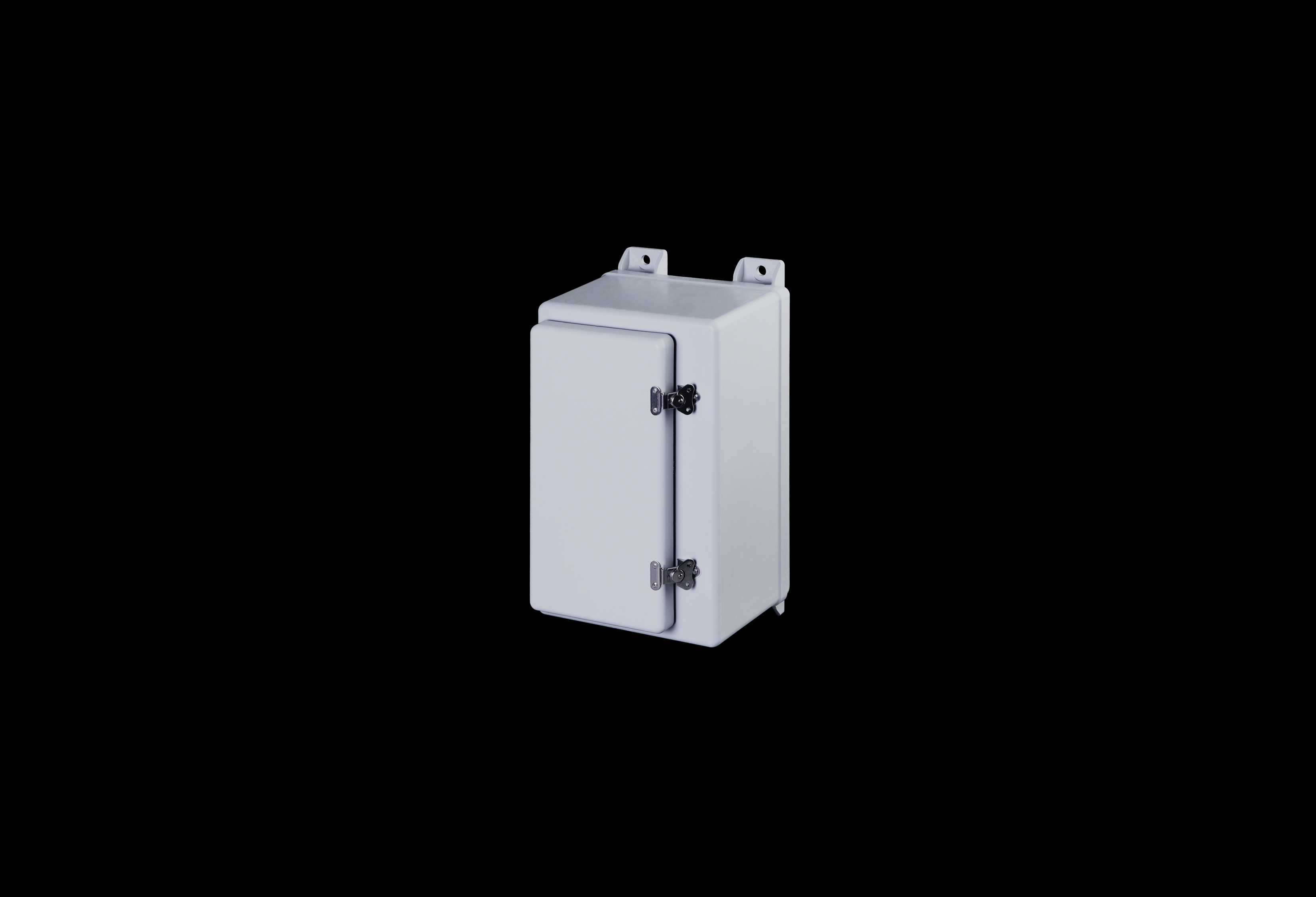 N16107HWT-QFL-Closed.jpg Fiberglass Enclosure 16 x 10 x 7 Inches N Series with Stainless Steel Hinged, Latched Opaque Cover by Stahlin
