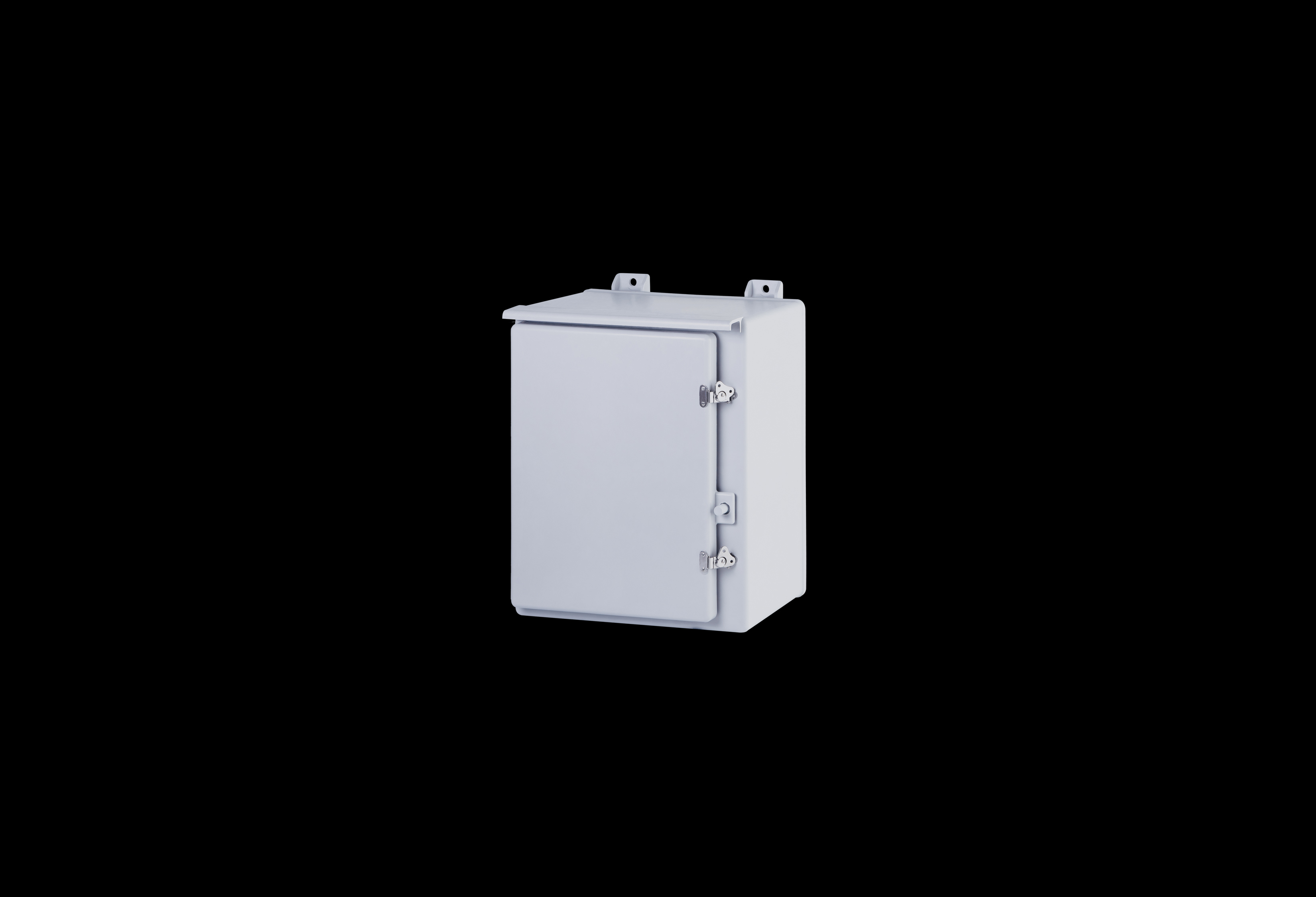 N201610RT-QFL-Closed.jpg Fiberglass Enclosure 20 x 16 x 10 Inches N Series with Stainless Steel Hinged, Latched Opaque Cover by Stahlin