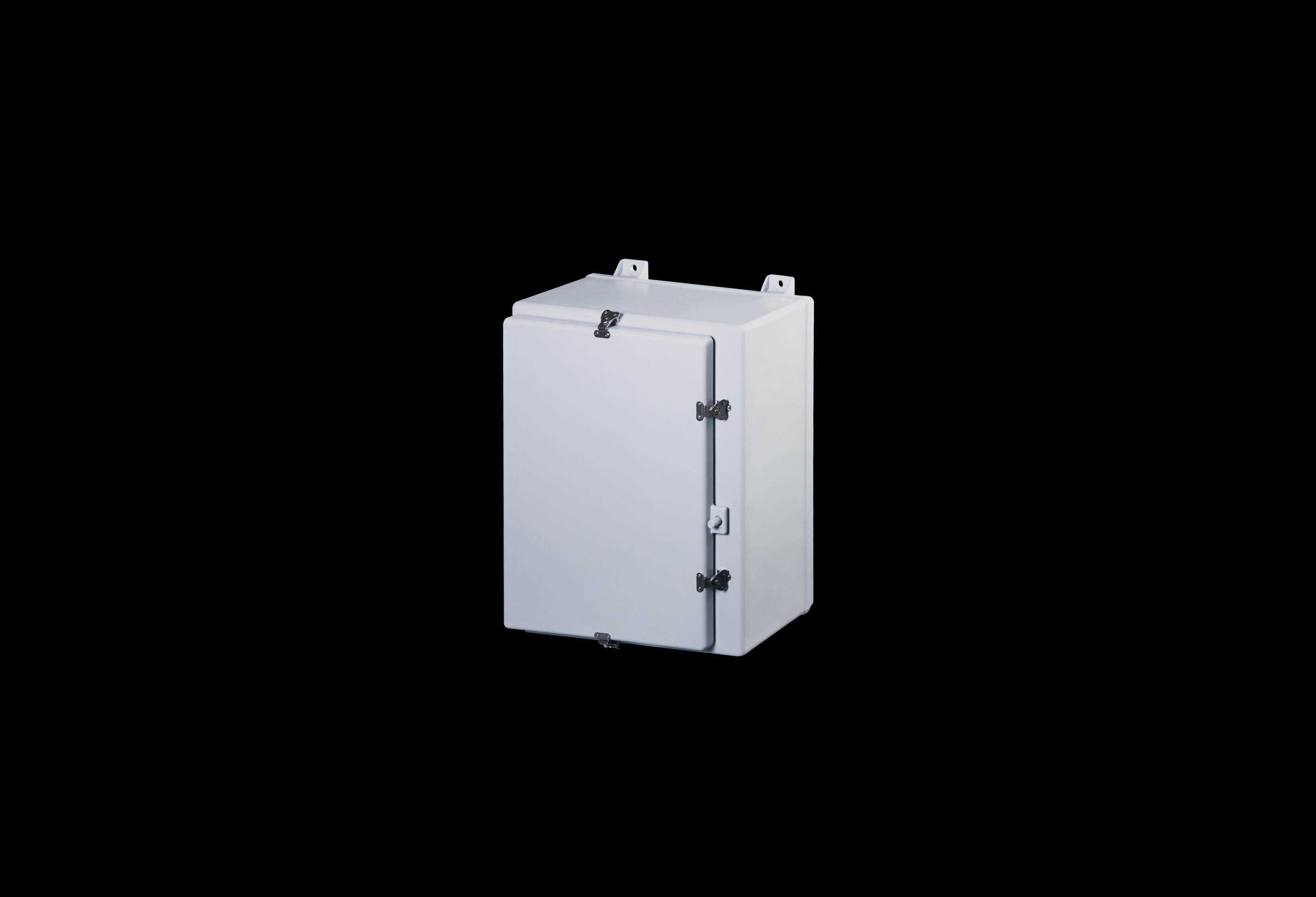 N24208HWT-QFL-Closed.jpg Fiberglass Enclosure 20 x 20 x 8 Inches N Series with Stainless Steel Hinged, Latched Opaque Cover by Stahlin