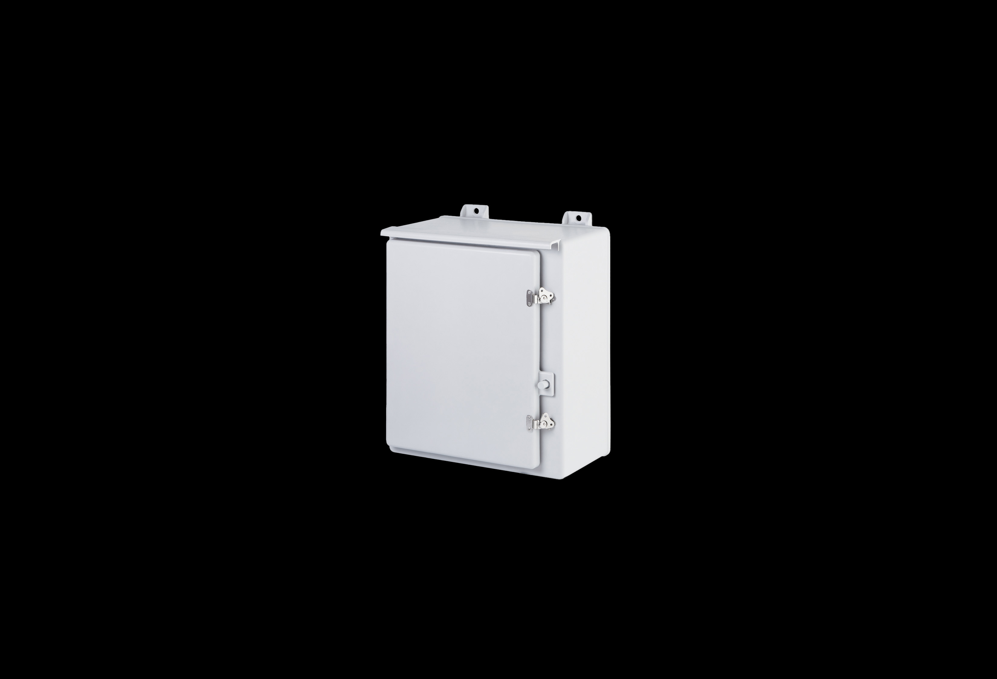 N302010FHLRT.jpg Fiberglass Enclosure 20 x 16 x 8 Inches N Series with Hinged, Through Door Latched Opaque Cover by Stahlin