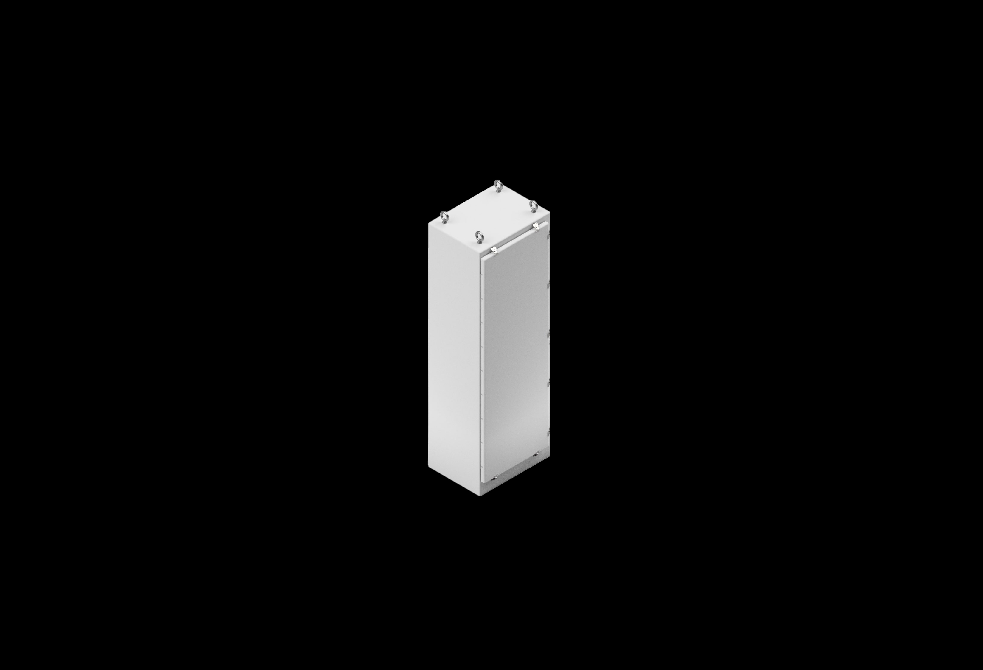 N722418FSHWT.jpg Fiberglass Enclosure 72 x 24 x 18 Inches N Series Large Freestanding with Stainless Steel Hinged, Latched Opaque Cover by Stahlin