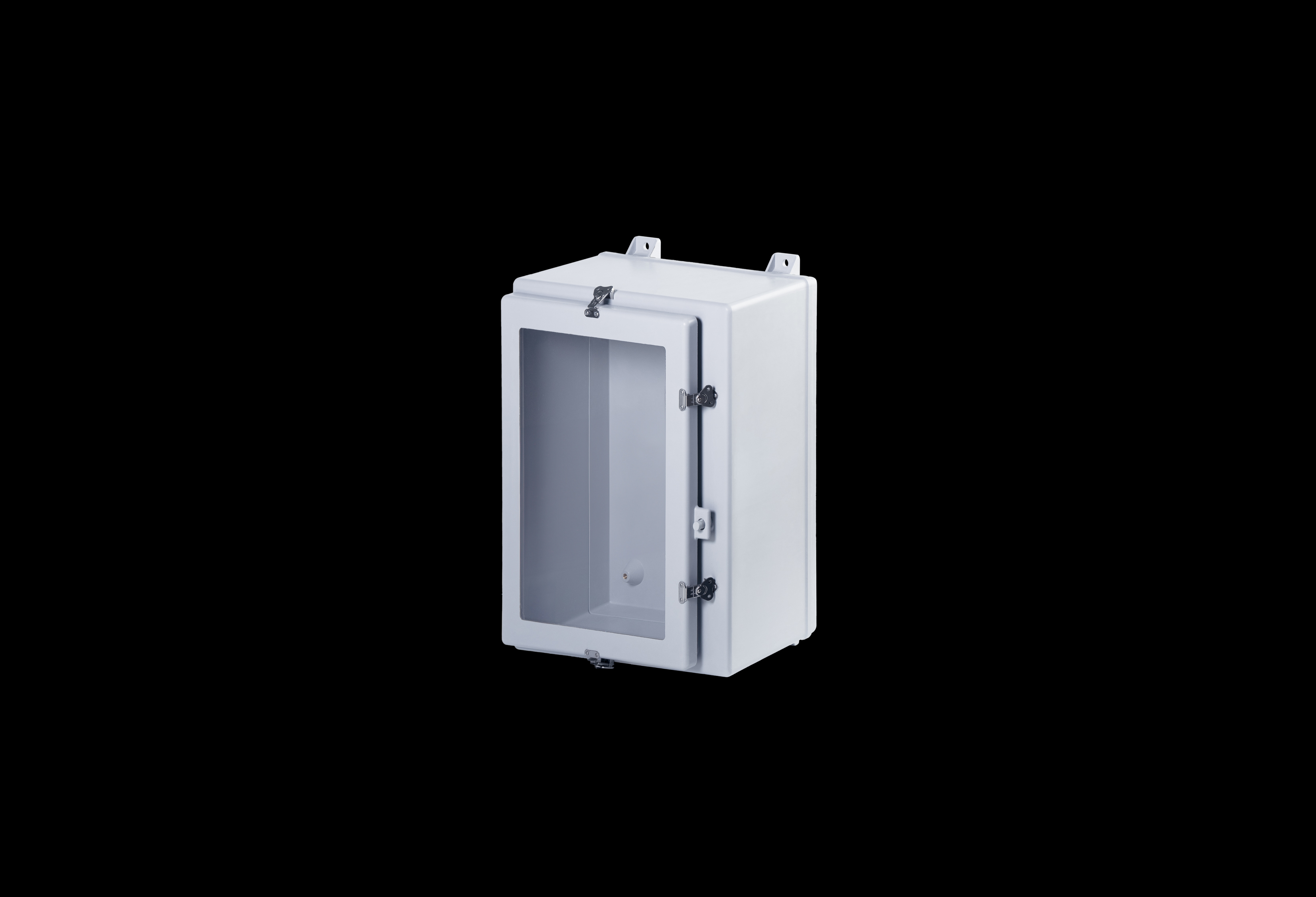 NW24208HWT-QFL-Closed.jpg Fiberglass Enclosure 20 x 16 x 10 Inches N Series with Window and Stainless Steel Hinged, Latched Opaque Cover by Stahlin