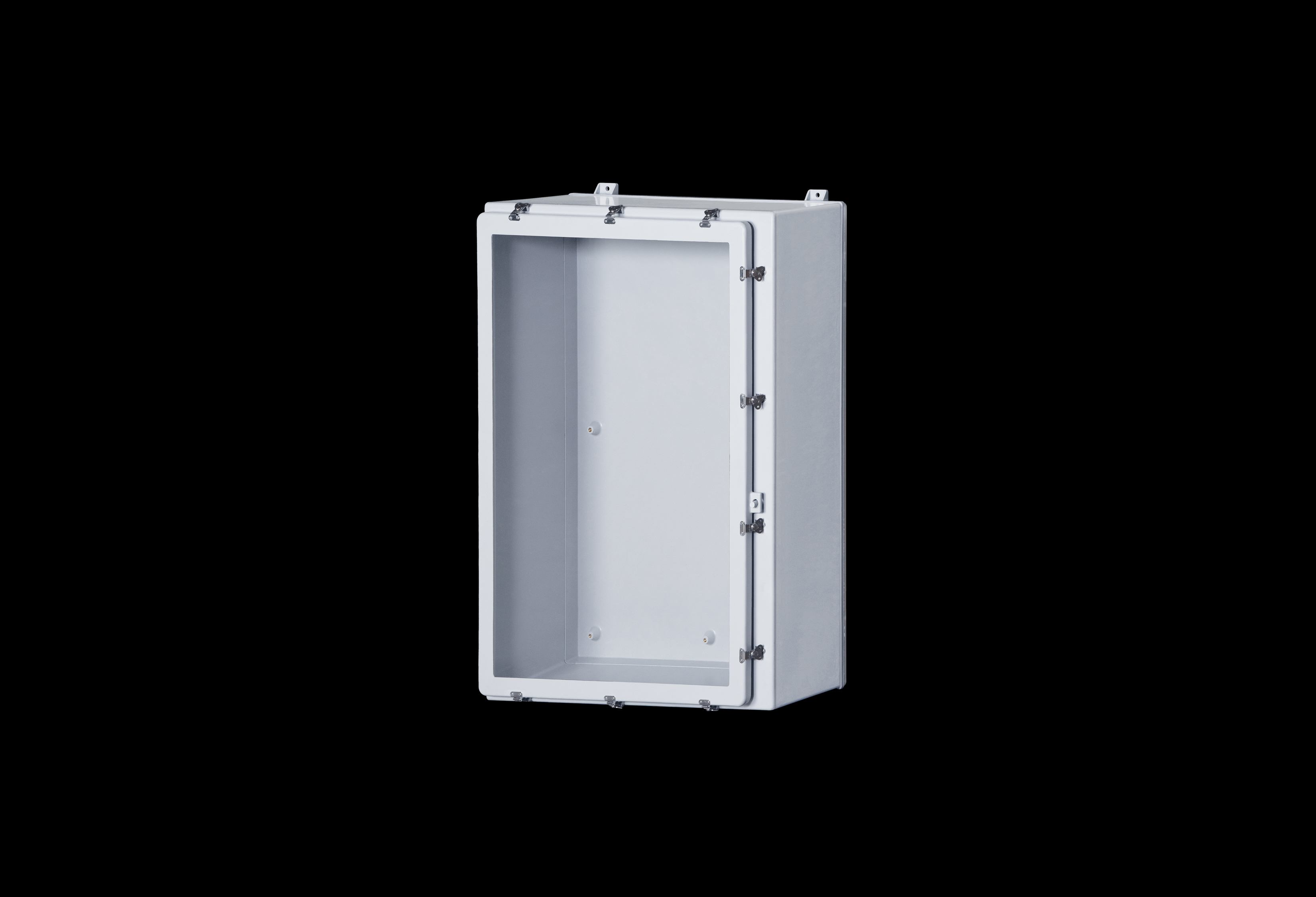NW483612HWT-QFL-Closed.jpg Fiberglass Enclosure 30 x 24 x 10 Inches N Series Large with Window and Stainless Steel Hinged, Latched Opaque Cover by Stahlin