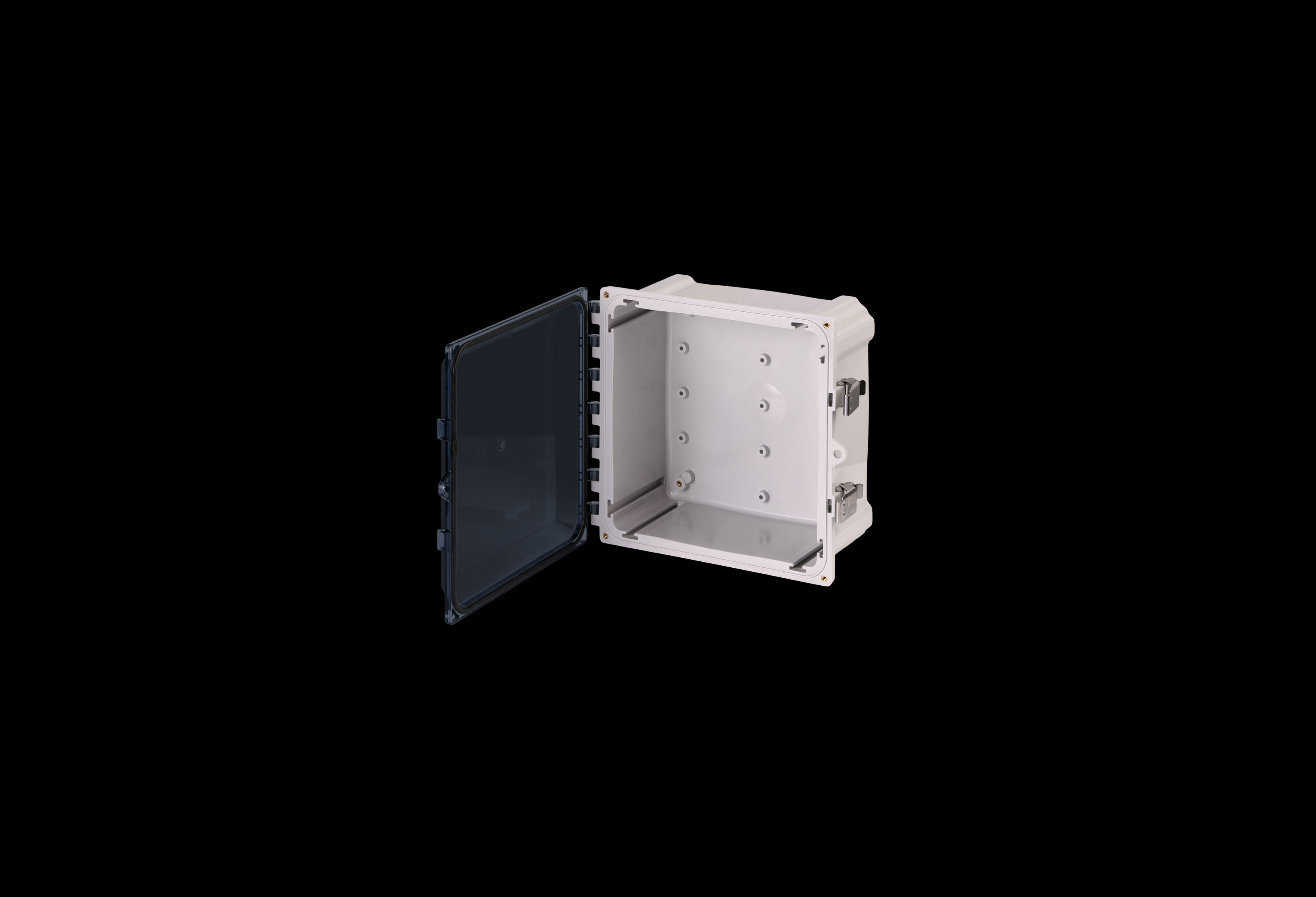 Polycarbonate Enclosure  10 x 10 x 6 Inches PolyStar Series with Clear Cover and Stainless Steel Latches  by Stahlin