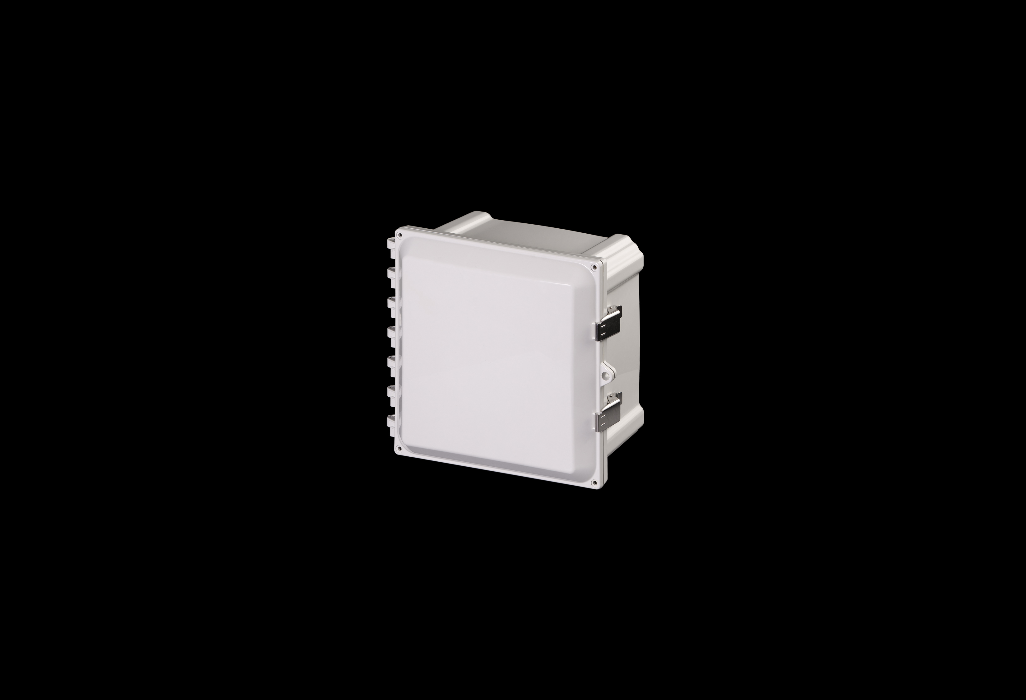 Polycarbonate Enclosure  10 x 10 x 6 Inches PolyStar Series with Hinged, Opaque Cover and Stainless Steel Latches  by Stahlin