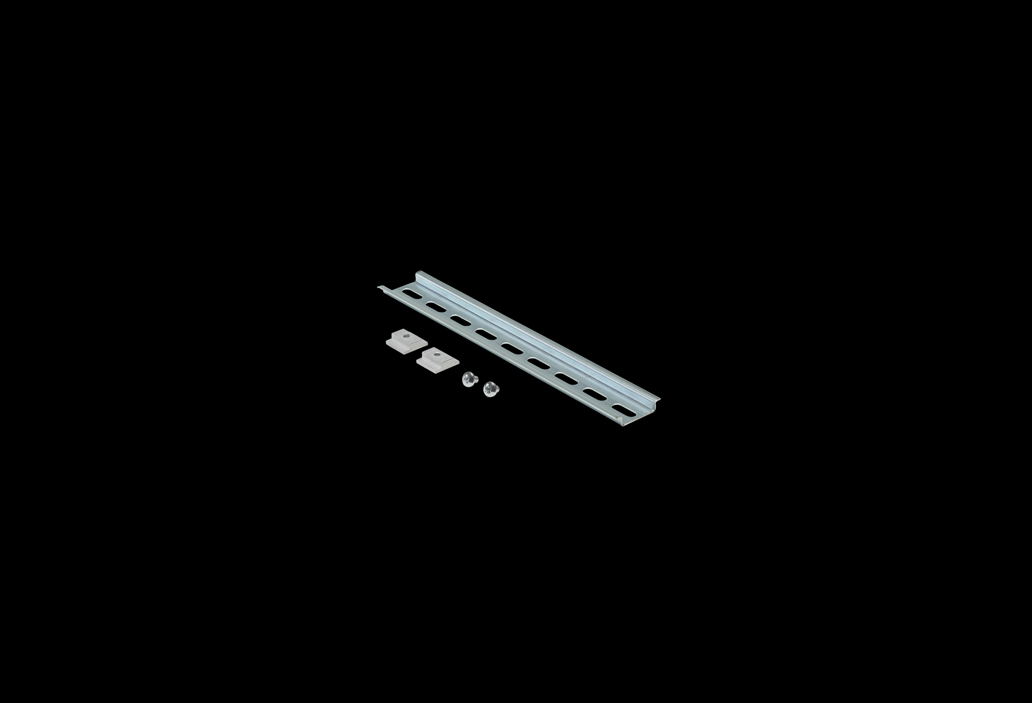 DIN Rail Kit Including 10 Inch DIN Rail, Two Custom Slot Nuts, And Two Thread Forming Screws For Mounting To Back Of Enclosure by Stahlin