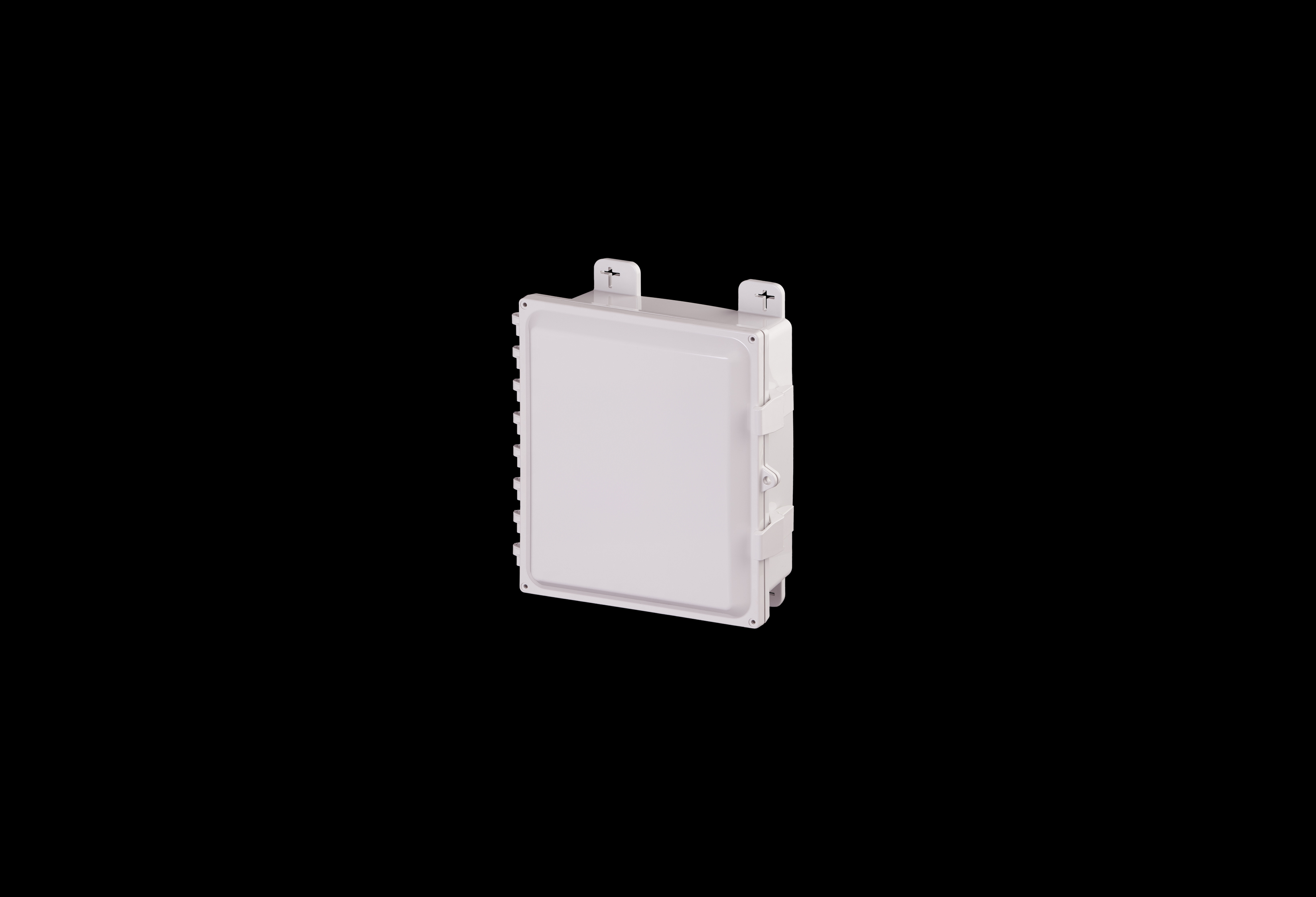 PC121004-QFL-Closed.jpg Polycarbonate Low Profile Enclosure 12 x 10 x 4 Inches PolySlim™ Series with Opaque Cover by Stahlin