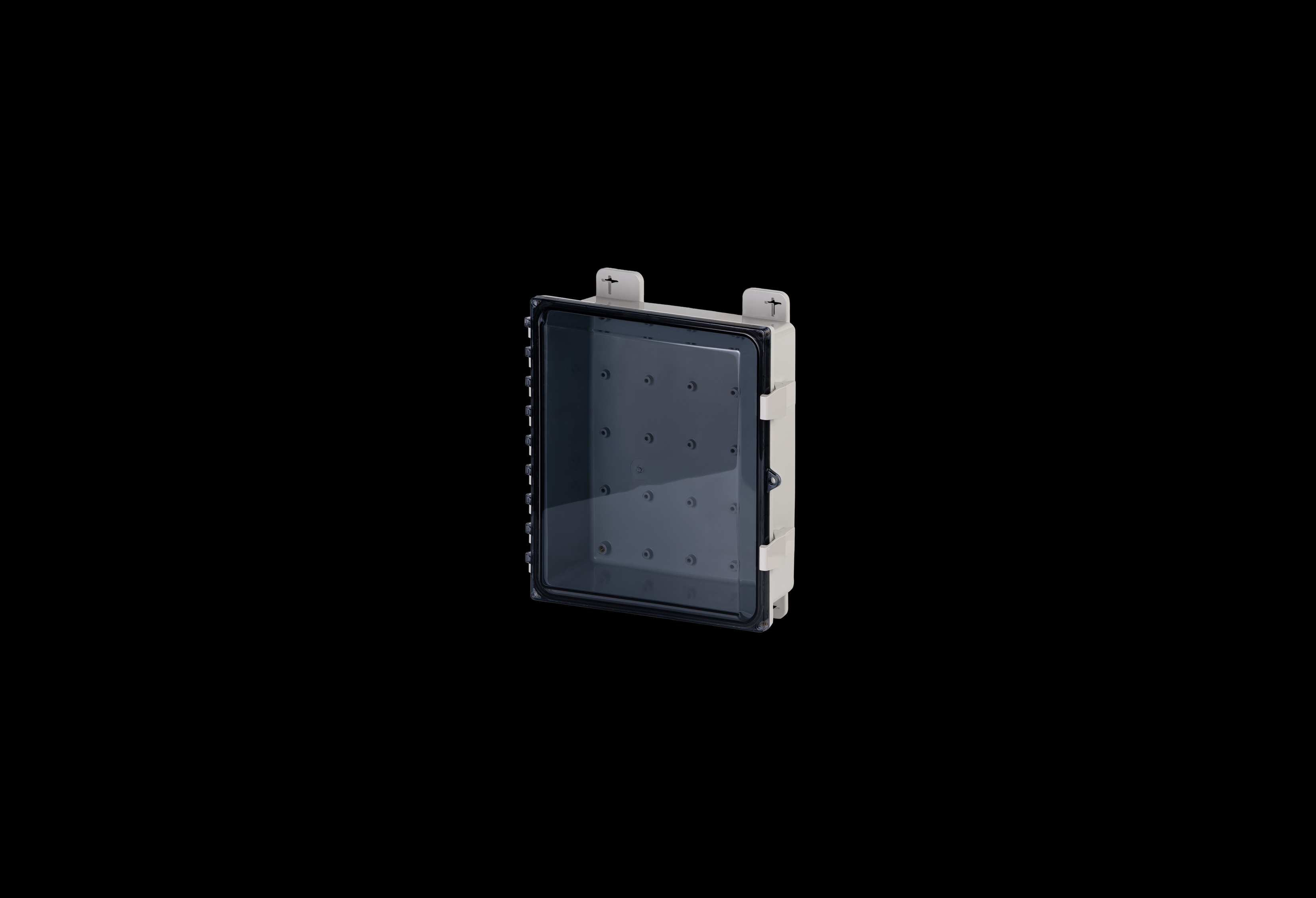 PC141204CC-QFL-Closed.jpg Polycarbonate Low Profile Enclosure 12 x 10 x 4 Inches PolySlim™ Series with Clear Cover by Stahlin