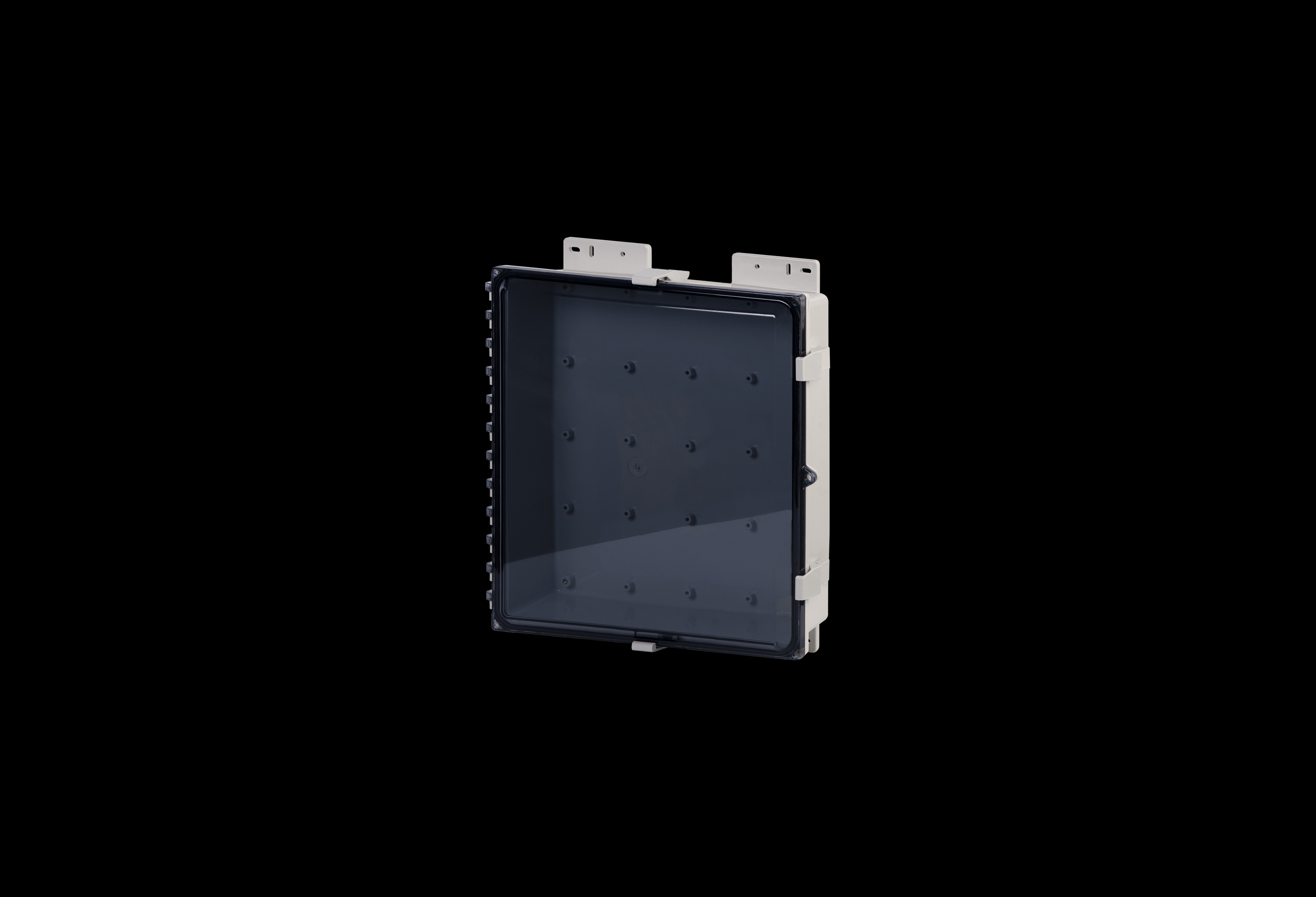 PC181604CC-QFL-Closed.jpg Polycarbonate Low Profile Enclosure 18 x 16 x 4 Inches PolySlim™ Series with Clear Cover by Stahlin