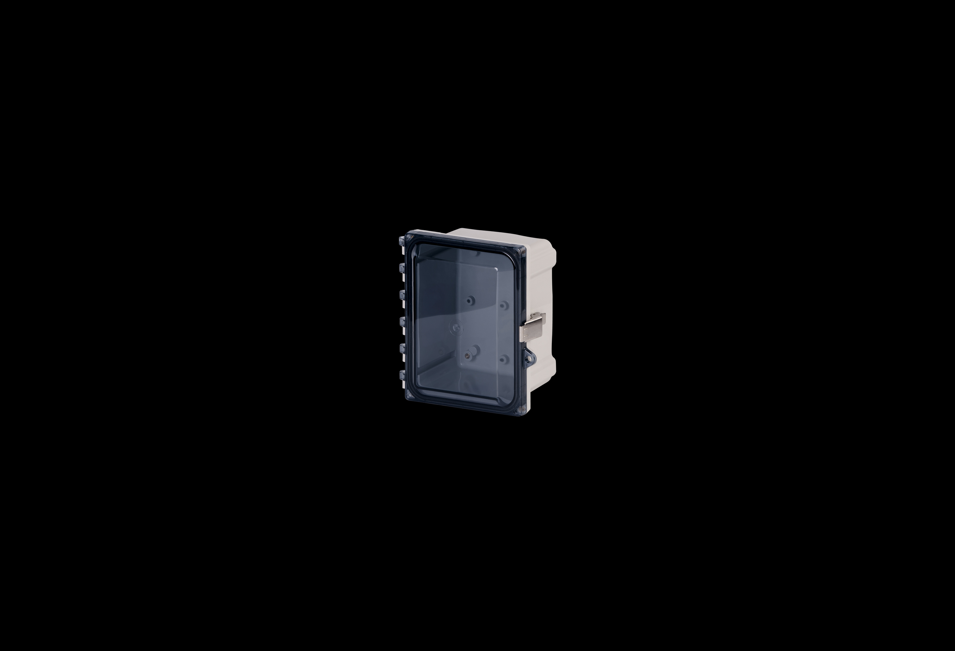 Polycarbonate Enclosure  6 x 6 x 4 Inches PolyStar Series with Clear Cover and Stainless Steel Latches  by Stahlin