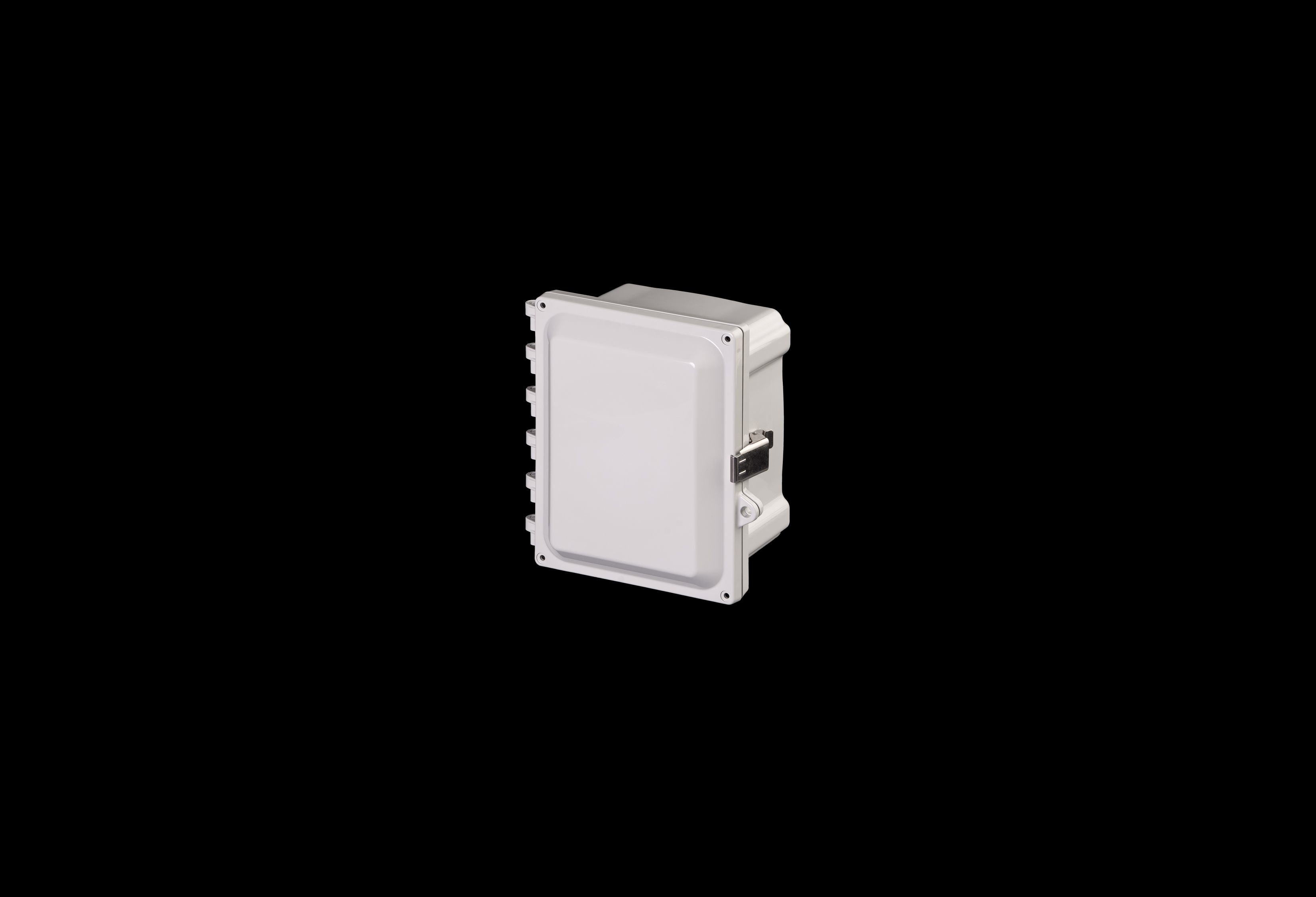 Polycarbonate Enclosure  8 x 6 x 4 Inches PolyStar Series with Hinged, Opaque Cover and Stainless Steel Latches  by Stahlin