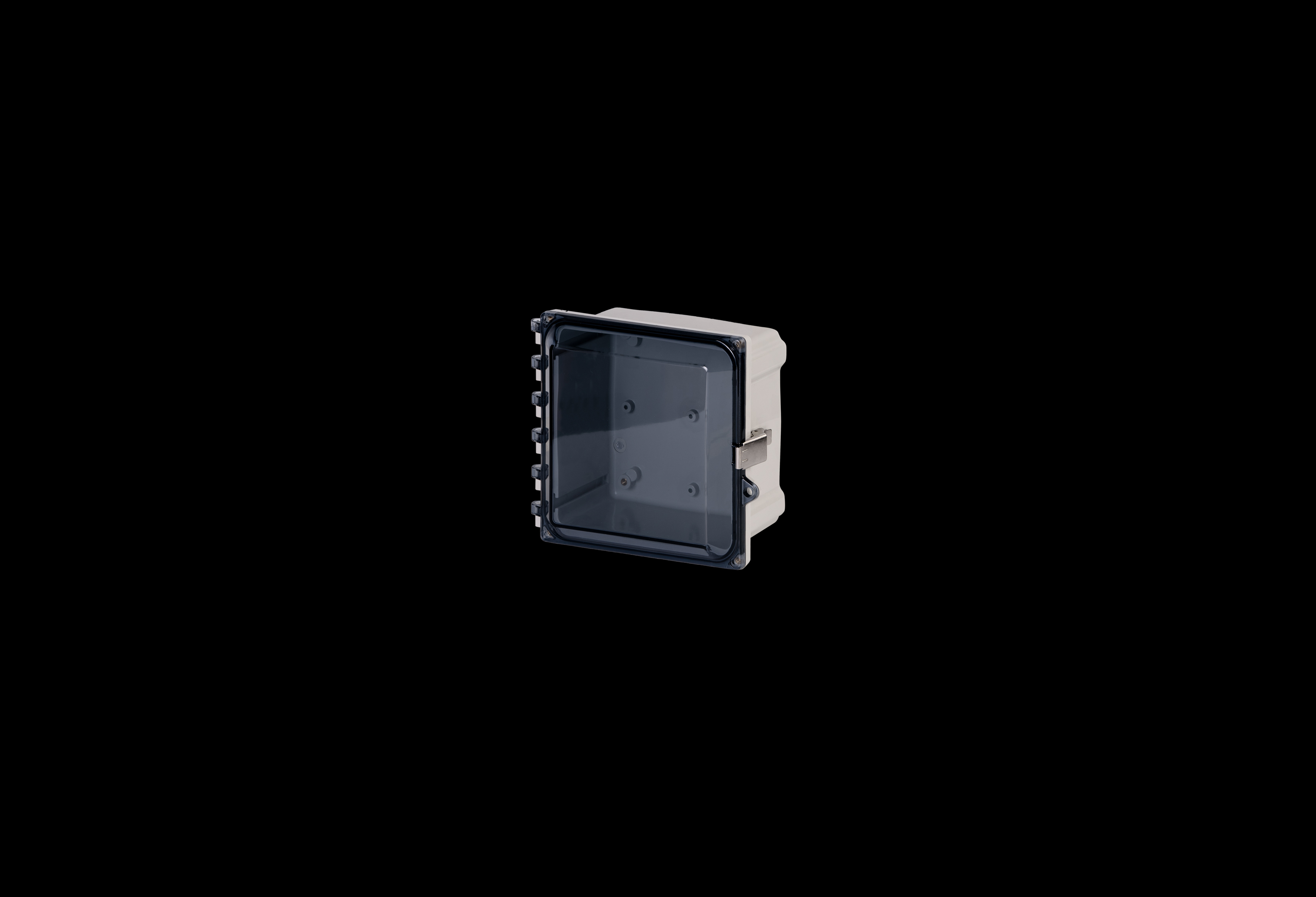 Polycarbonate Enclosure  8 x 8 x 4 Inches PolyStar Series with Clear Cover and Stainless Steel Latches  by Stahlin