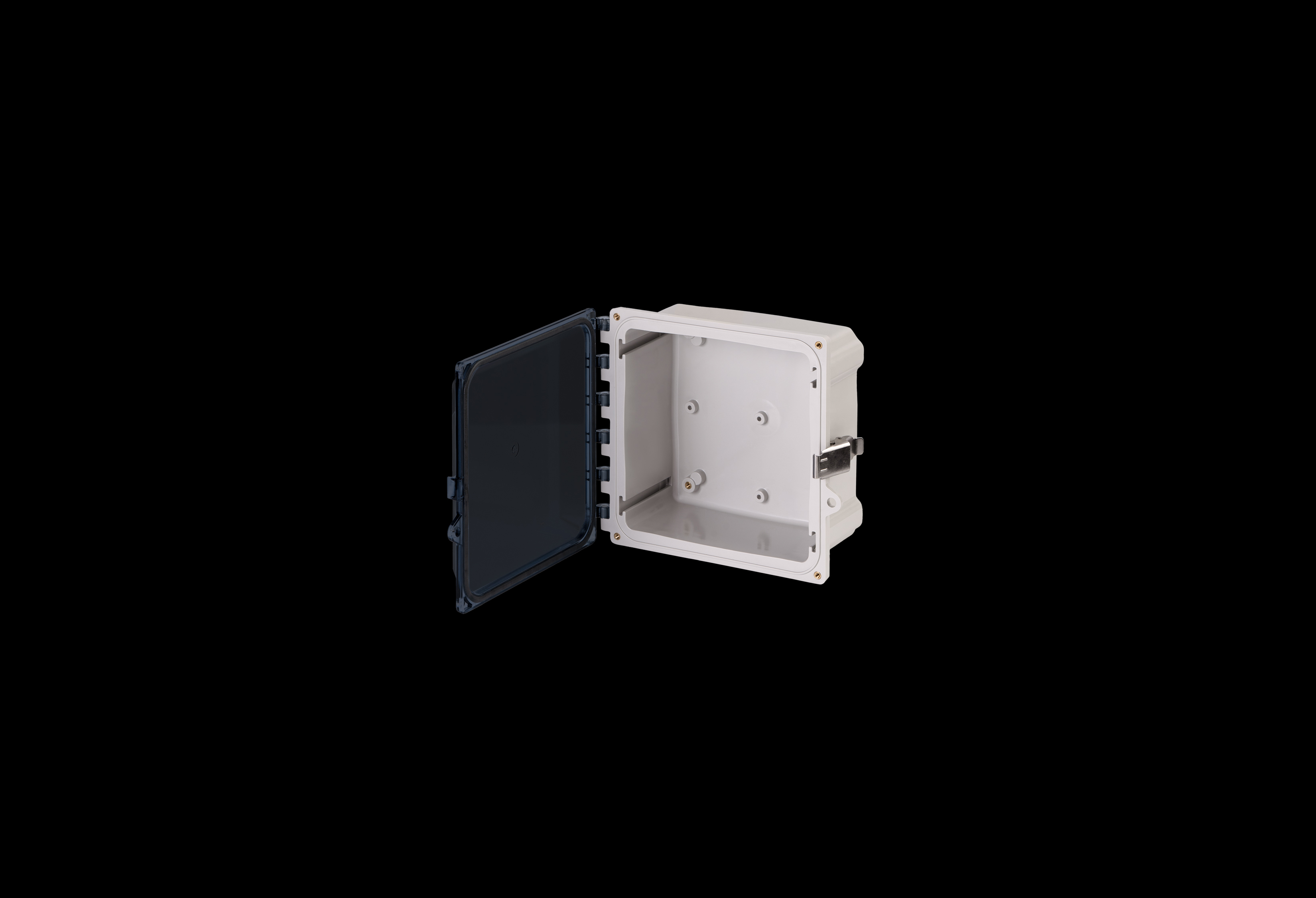 Polycarbonate Enclosure  8 x 8 x 4 Inches PolyStar Series with Clear Cover and Stainless Steel Latches  by Stahlin
