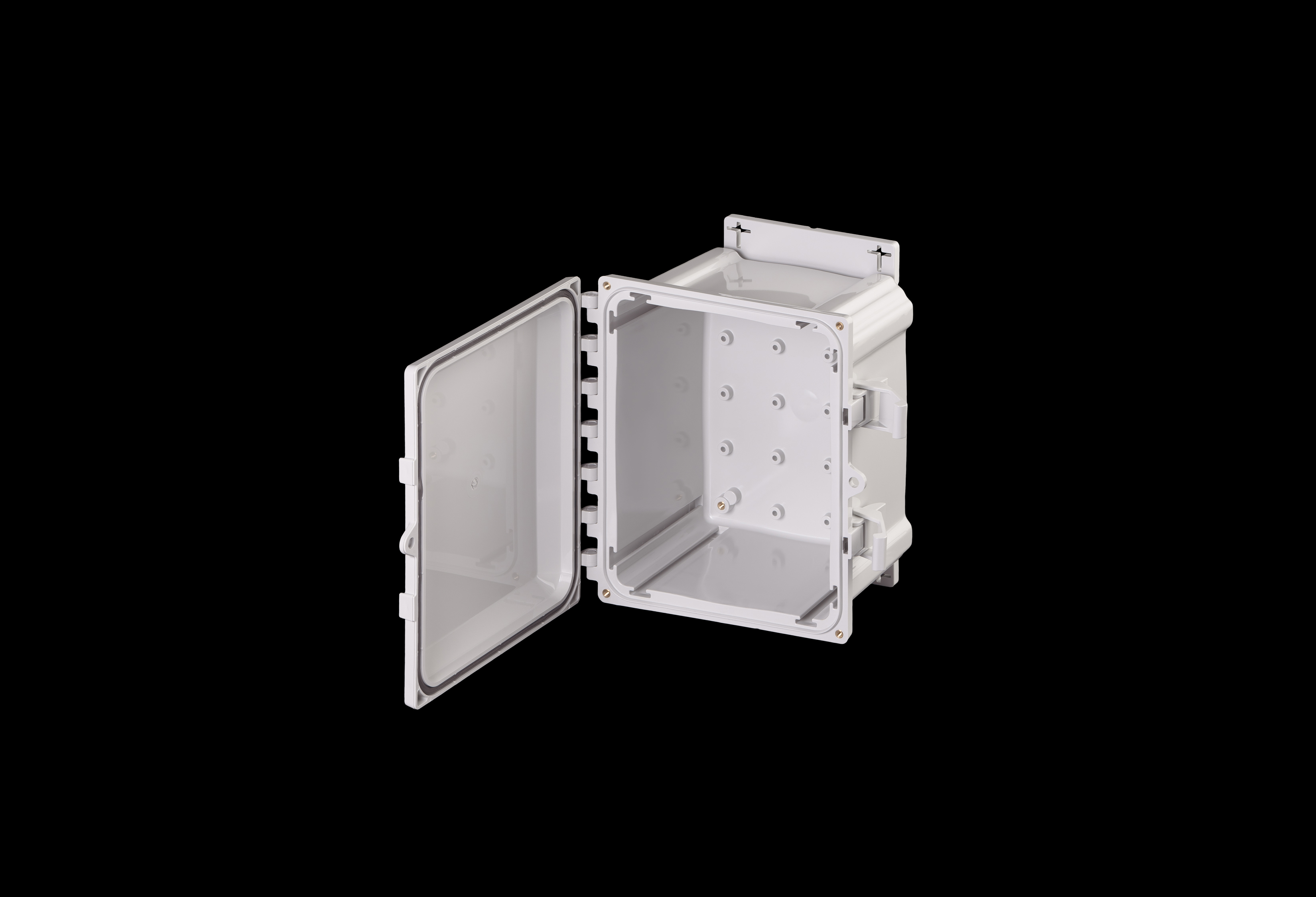 Polycarbonate Enclosure 10 x 8 x 6 Inches PolyStar Series with Opaque Cover and Flange Kit by Stahlin
