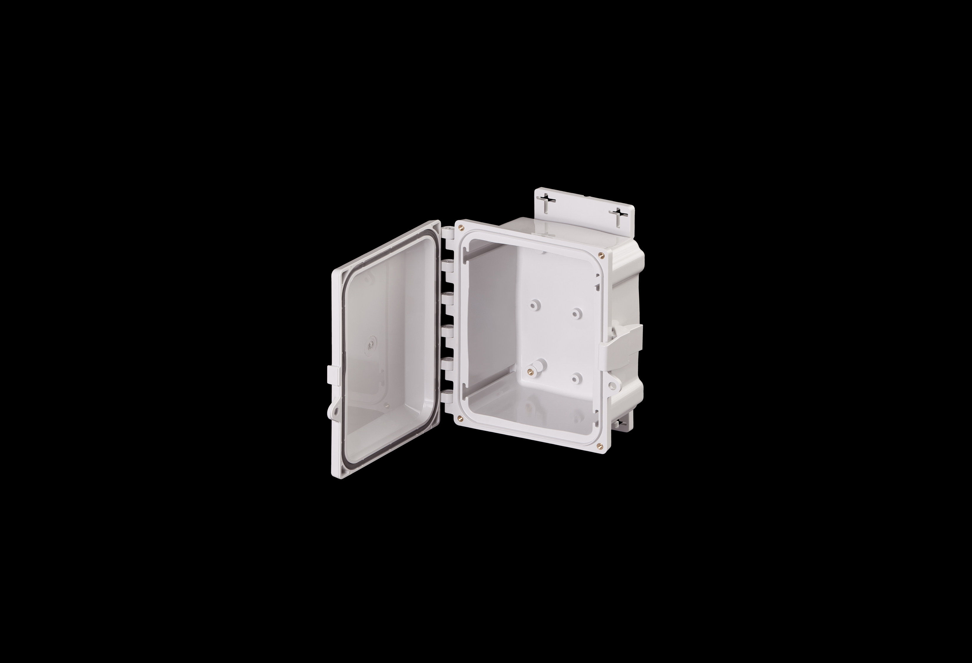 Polycarbonate Enclosure 8 x 6 x 4 Inches PolyStar Series with Opaque Cover and Flange Kit by Stahlin