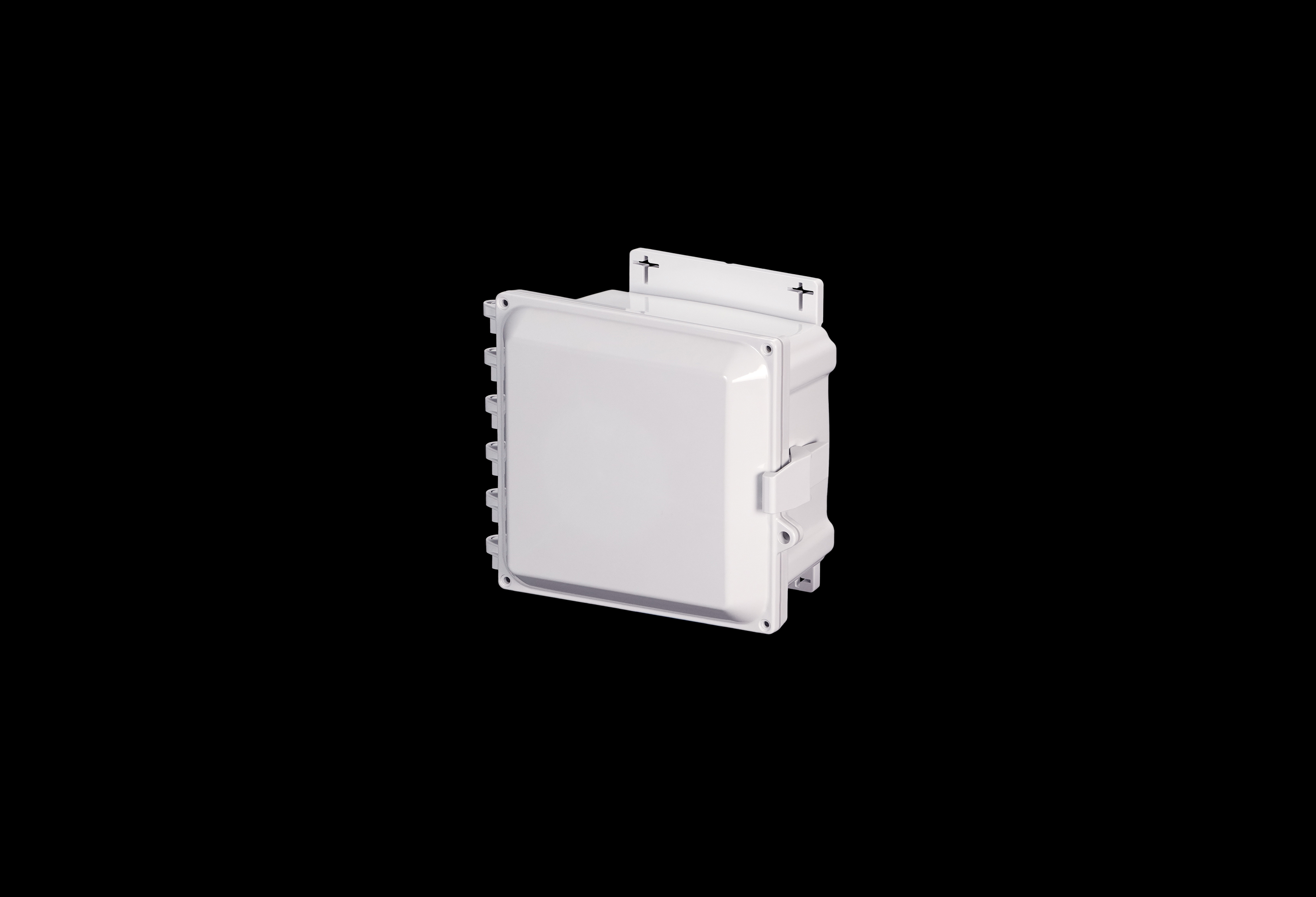Polycarbonate Enclosure 8 x 8 x 4 Inches PolyStar Series with Opaque Cover and Flange Kit by Stahlin