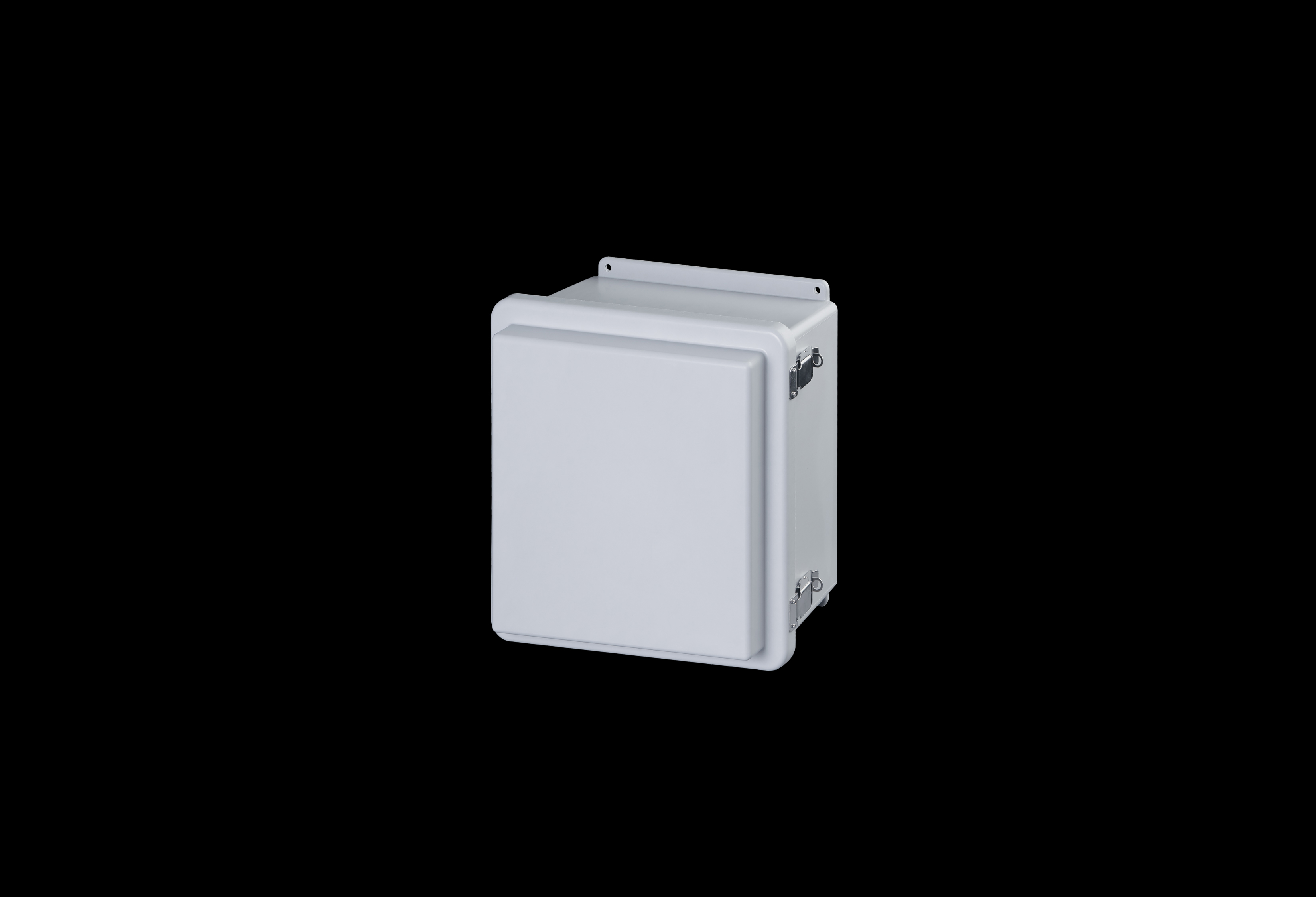 RJ1212HPL-QFL-Closed.jpg Fiberglass Enclosure 12 x 12 x 8 Inches J Series Raised Cover with Hinged, Latched Opaque Cover by Stahlin