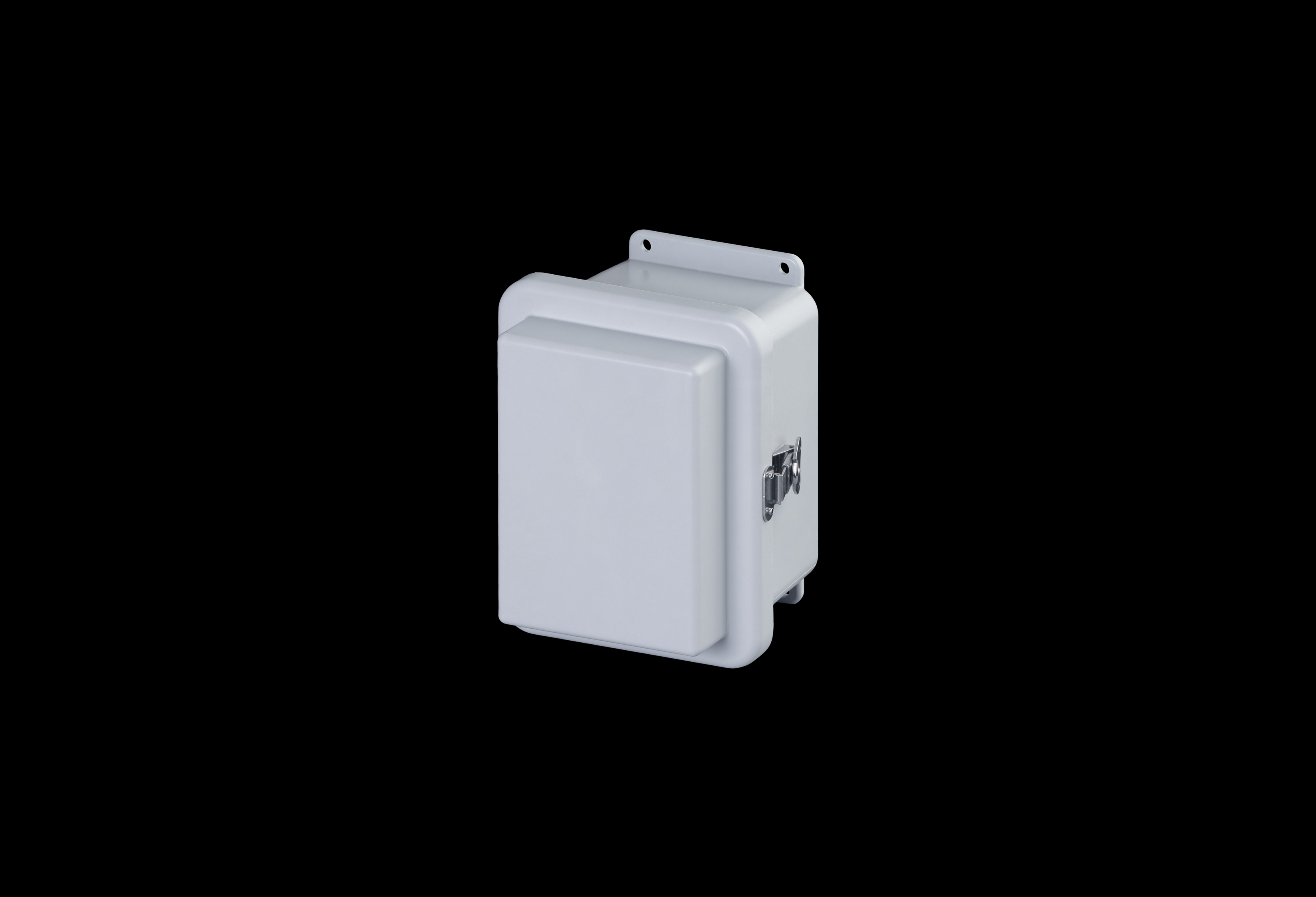 RJ806HLL-QFL-Closed.jpg Fiberglass Enclosure 6 x 4 x 6 Inches J Series Raised Cover with Hinged, Twist Latch Opaque Cover by Stahlin