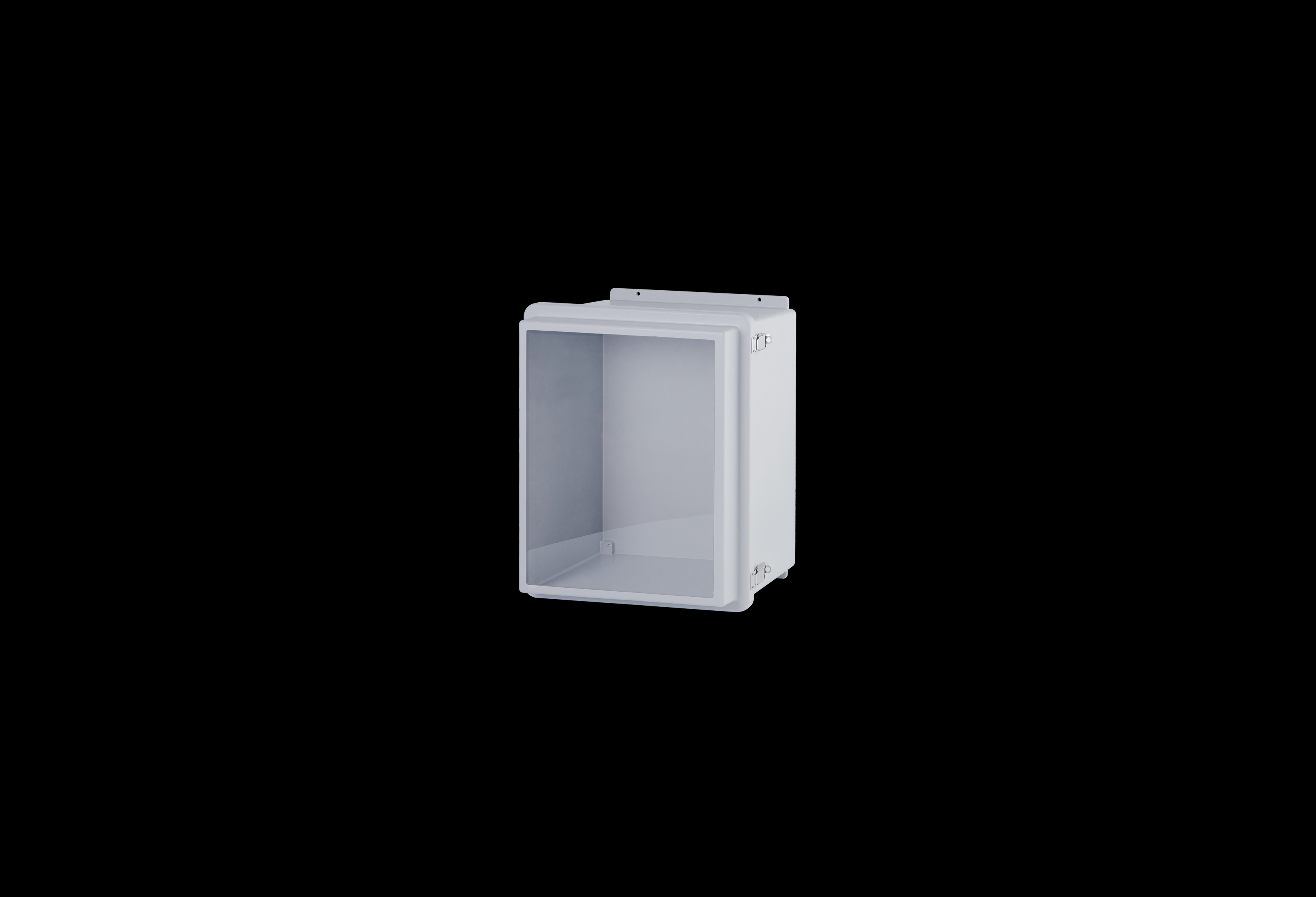RJW2016HPL-QFL-Closed.jpg Fiberglass Enclosure 18 x 16 x 10 Inches J Series Raised Cover with Window and Hinged, Latched Opaque Cover by Stahlin