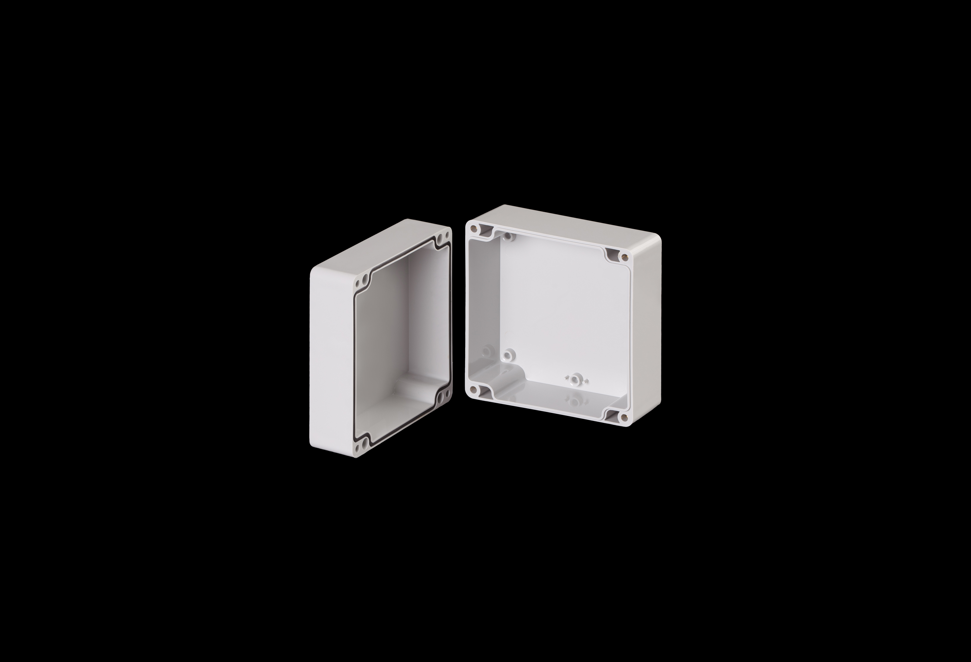 ST121275W-QFL-Open.jpg Polycarbonate Enclosure Small 5 x 5 x 4 Inches Starke Series with Opaque Lift Off Cover by Stahlin