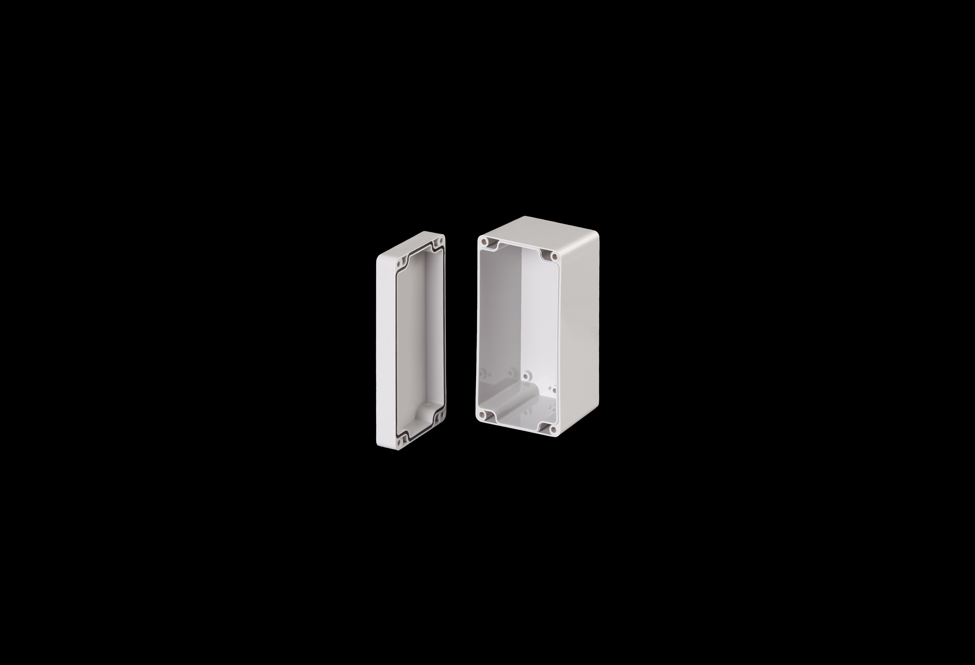 ST168090W-QFL-Open.jpg Polycarbonate Enclosure Small 6 x 3 x 1 Inches Starke Series with Opaque Lift Off Cover by Stahlin