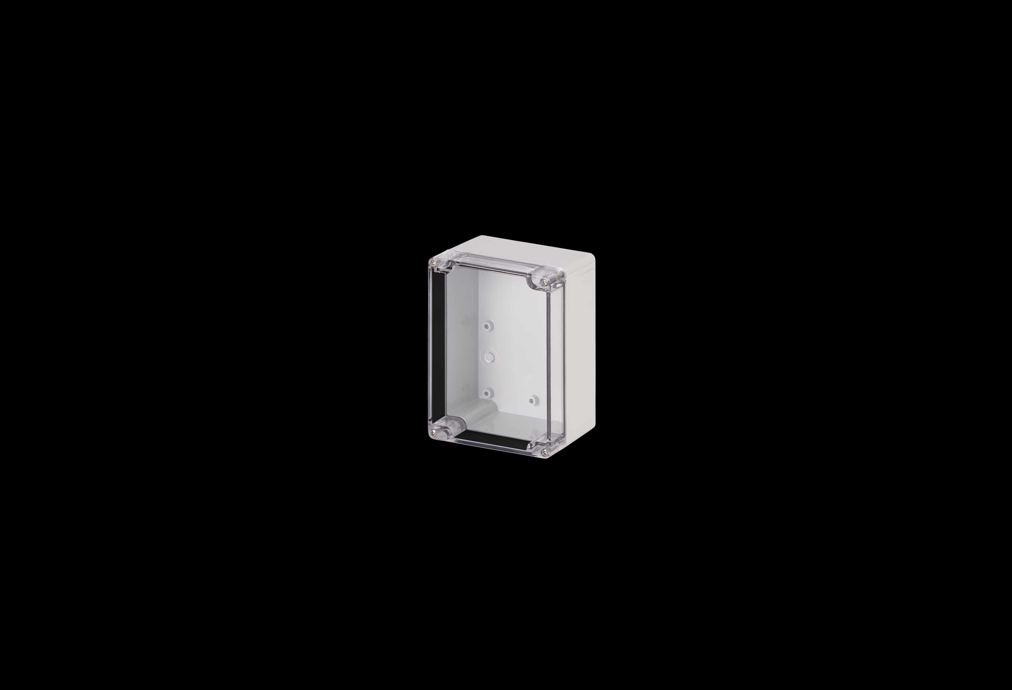 STCC161290W-QFL-Closed.jpg Polycarbonate Enclosure Small 6 x 5 x 6 Inches Starke Series with Clear Lift Off Cover by Stahlin