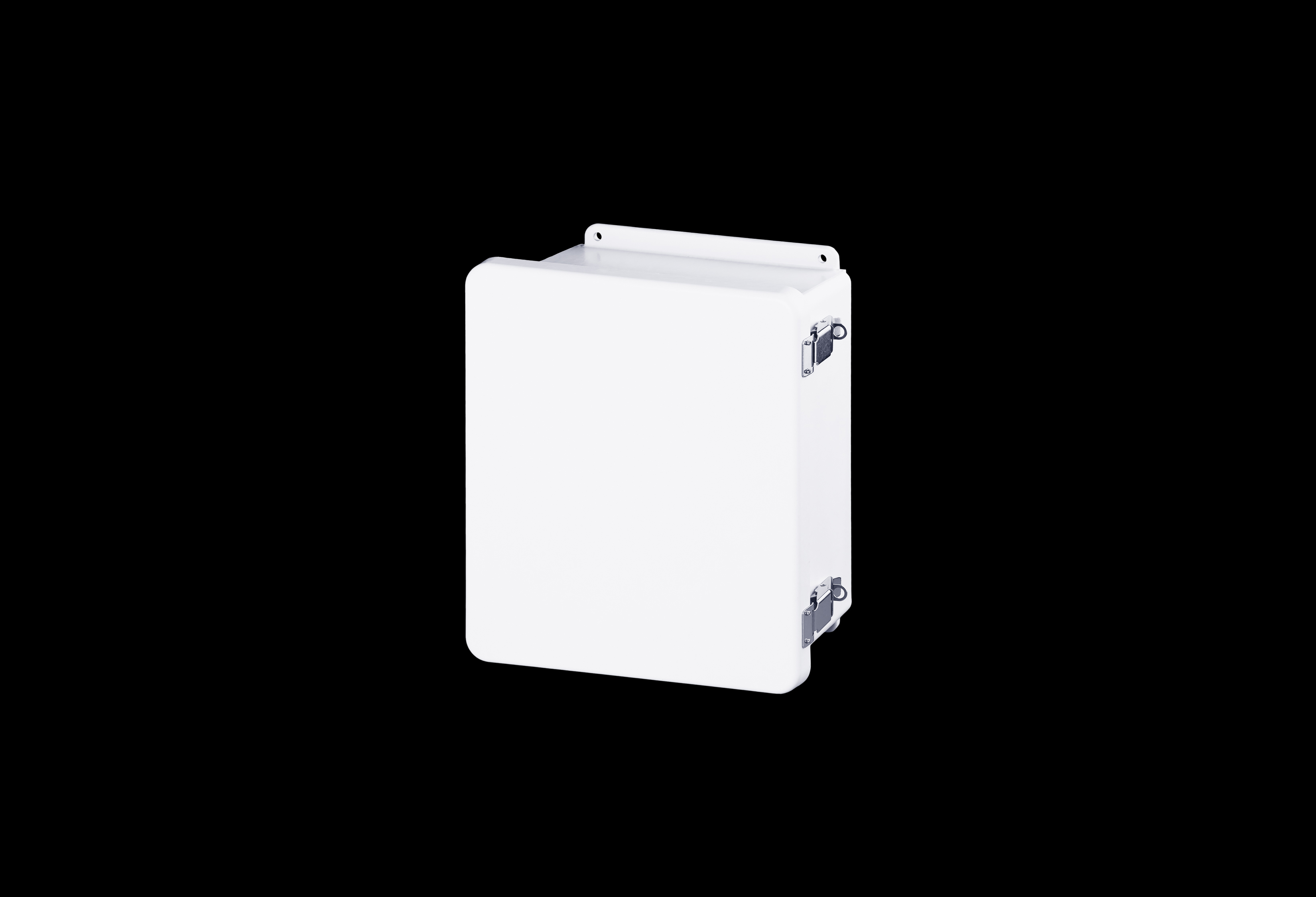 WH-J1210HPL-QFL-Closed.jpg Fiberglass Enclosure 10 x 8 x 4 Inches J Series White with Hinged, Latched Opaque Cover by Stahlin