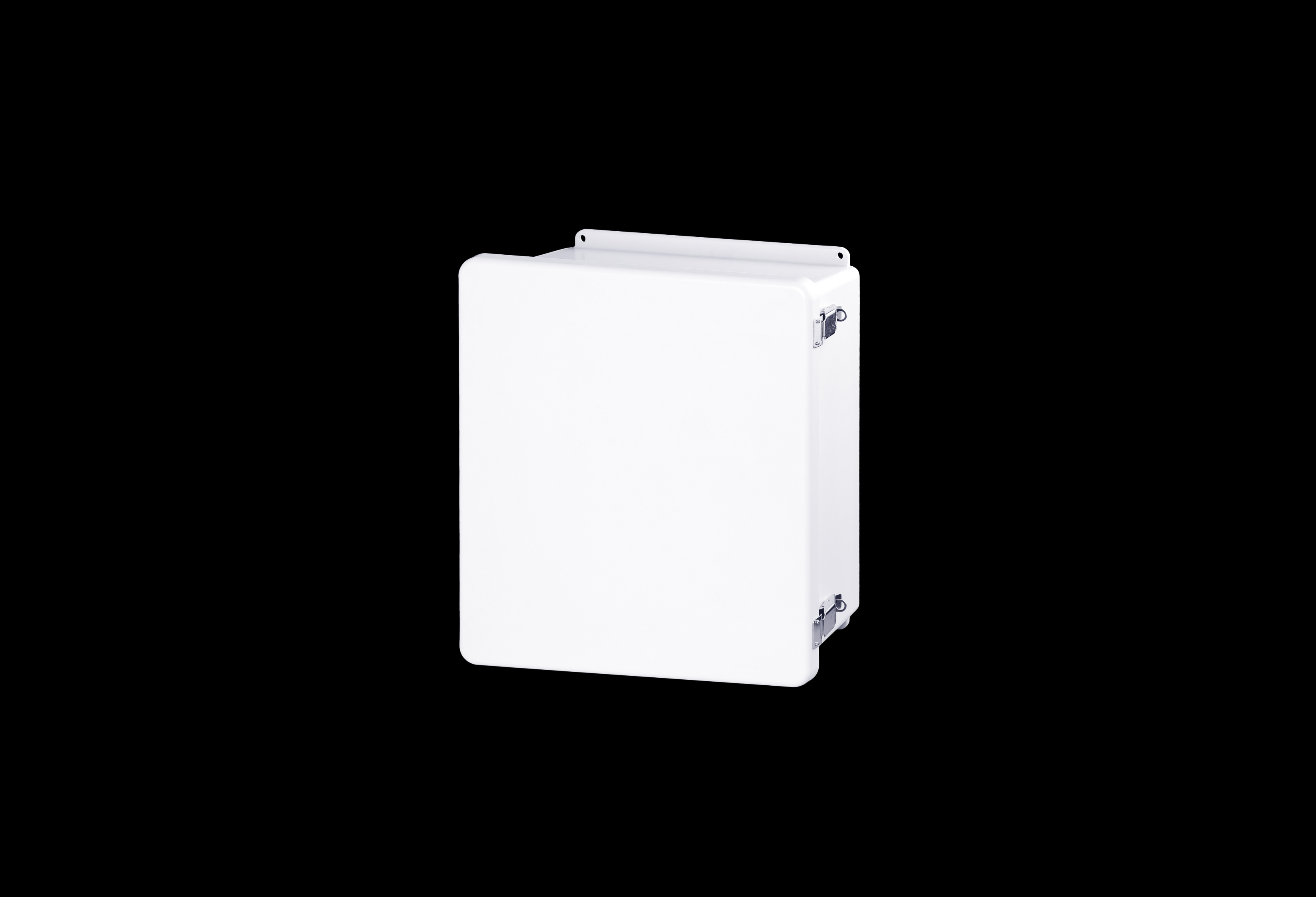 WH-J1614HPL-QFL-Closed.jpg Fiberglass Enclosure 14 x 12 x 6 Inches J Series White with Hinged, Latched Opaque Cover by Stahlin