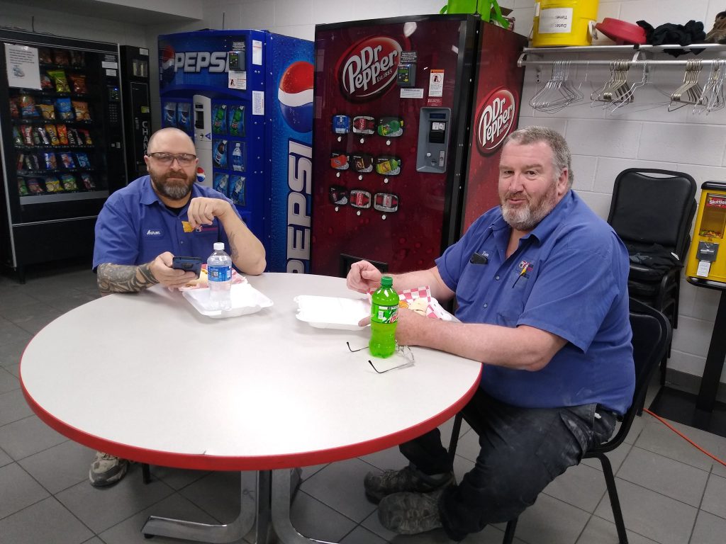 Robroy Enclosures employee lunch to recognize staff during COVID-19 pandemic.